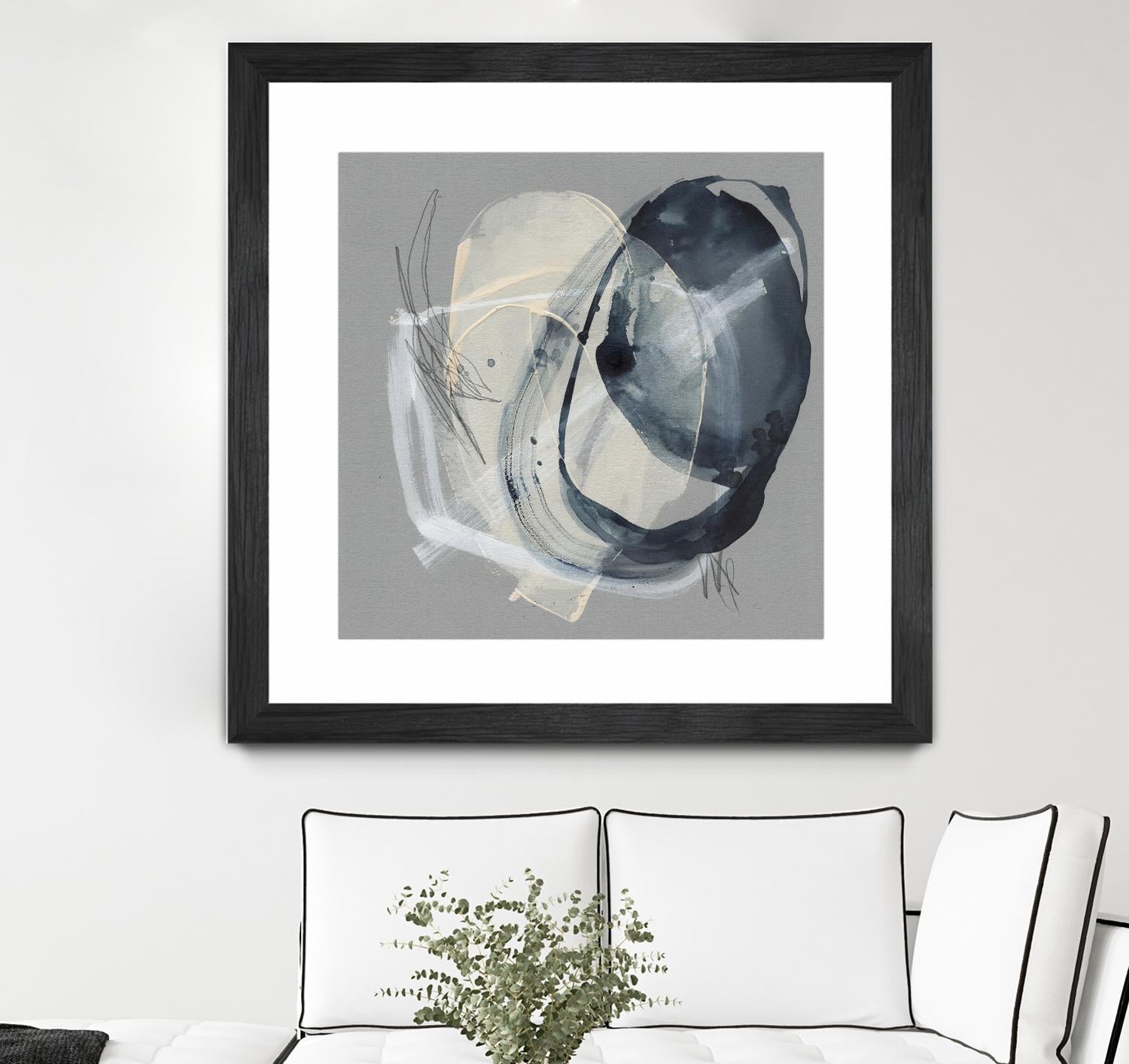 Tandem Loops II by Jennifer Goldberger on GIANT ART - beige abstract abstract