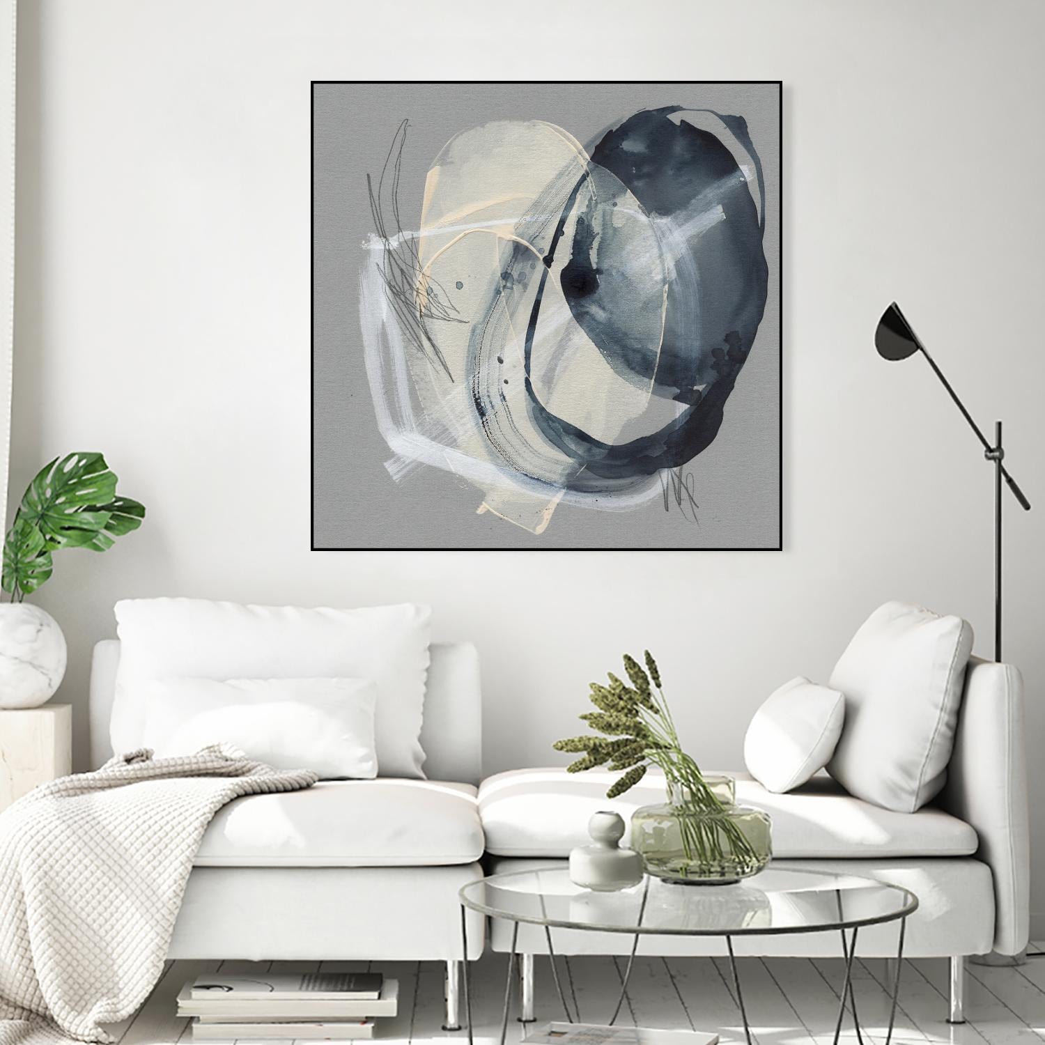 Tandem Loops II by Jennifer Goldberger on GIANT ART - beige abstract abstract