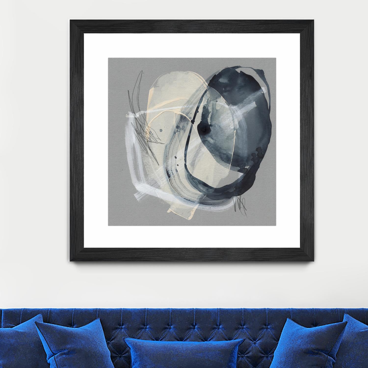 Tandem Loops II by Jennifer Goldberger on GIANT ART - beige abstract abstract