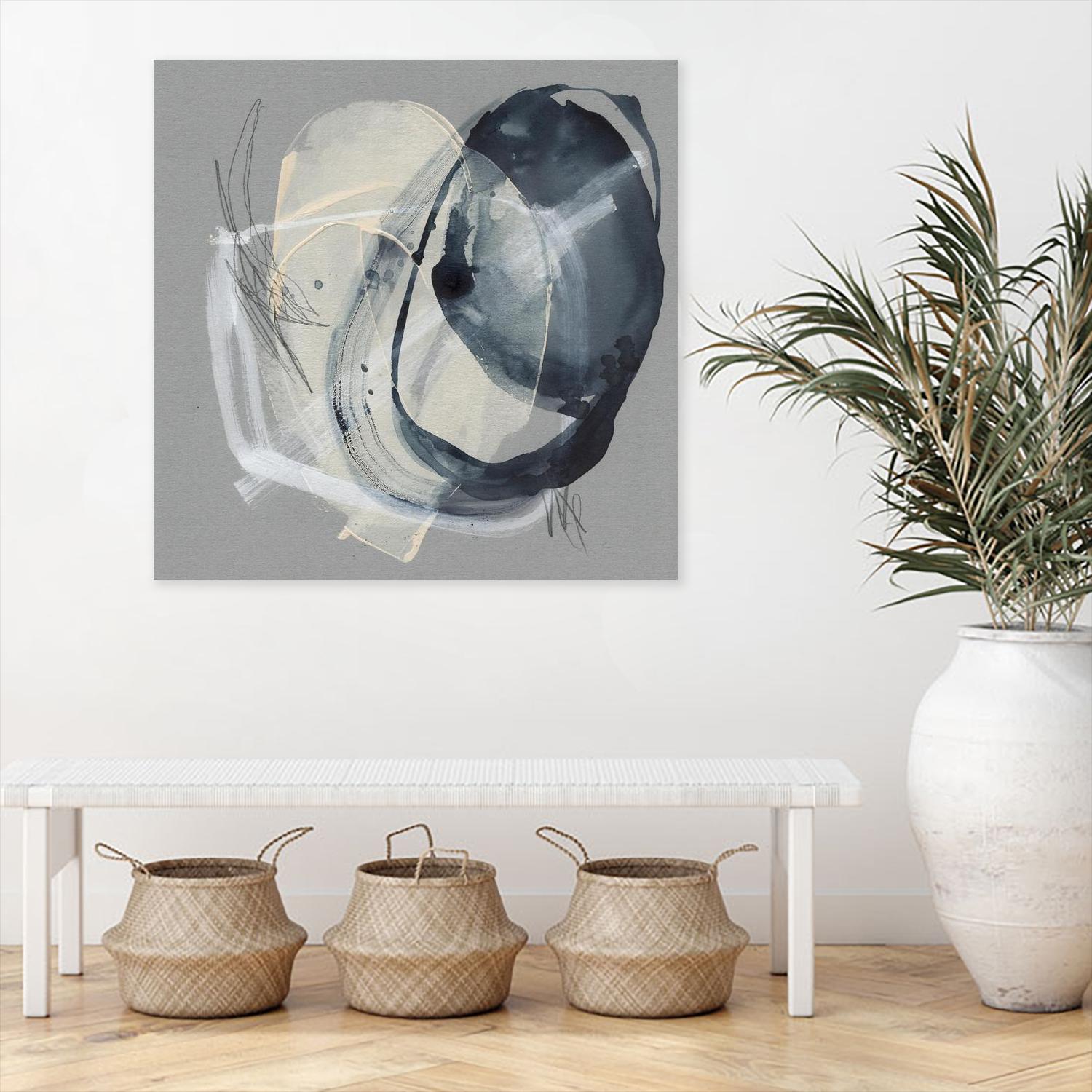 Tandem Loops II by Jennifer Goldberger on GIANT ART - beige abstract abstract