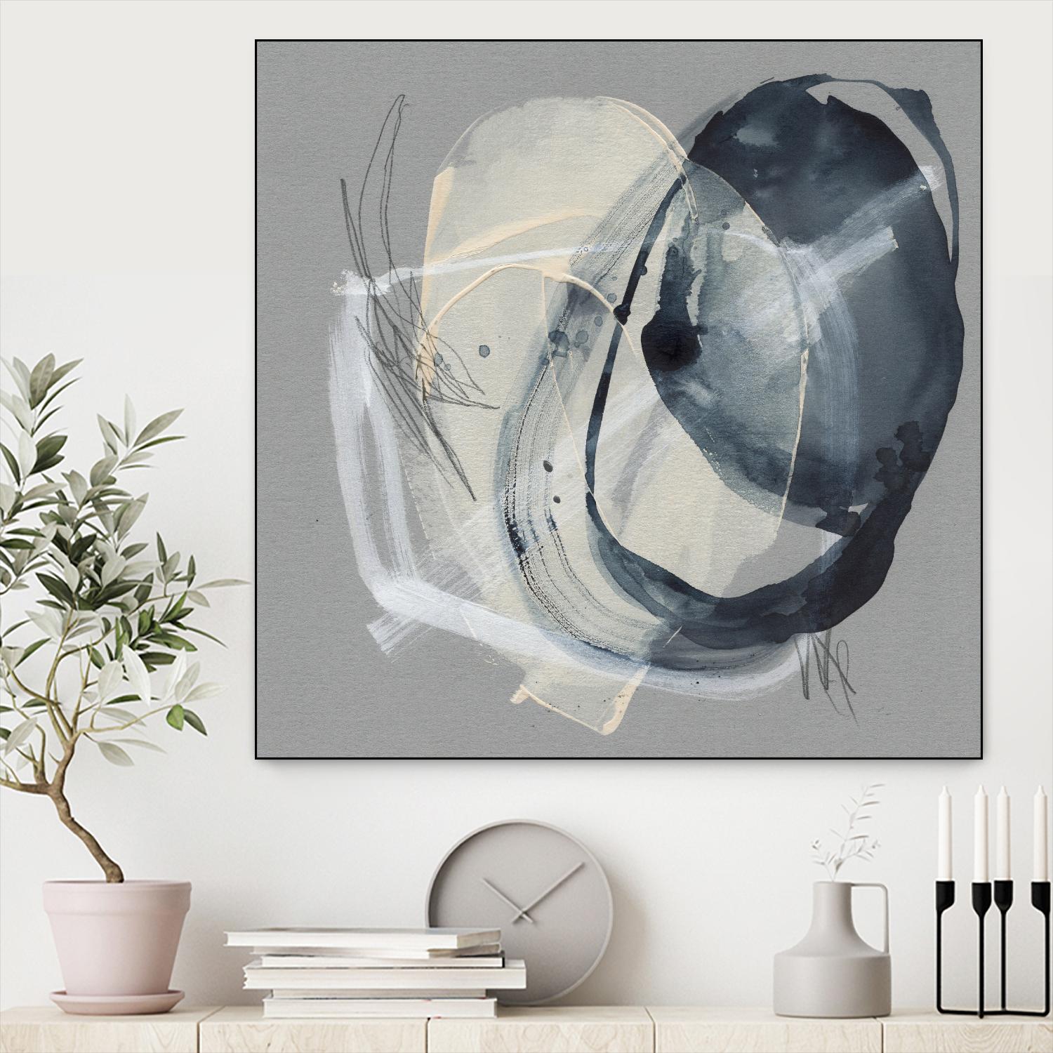 Tandem Loops II by Jennifer Goldberger on GIANT ART - beige abstract abstract