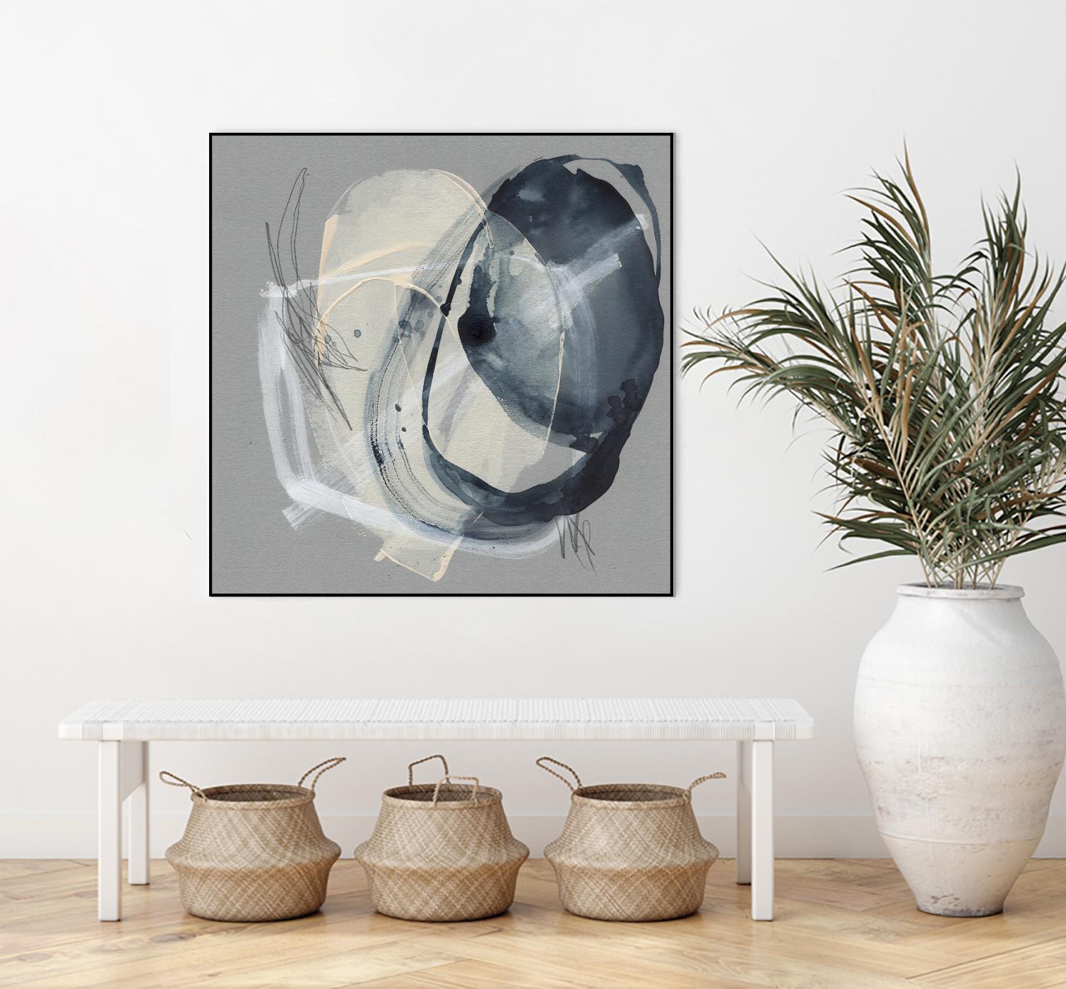 Tandem Loops II by Jennifer Goldberger on GIANT ART - beige abstract abstract