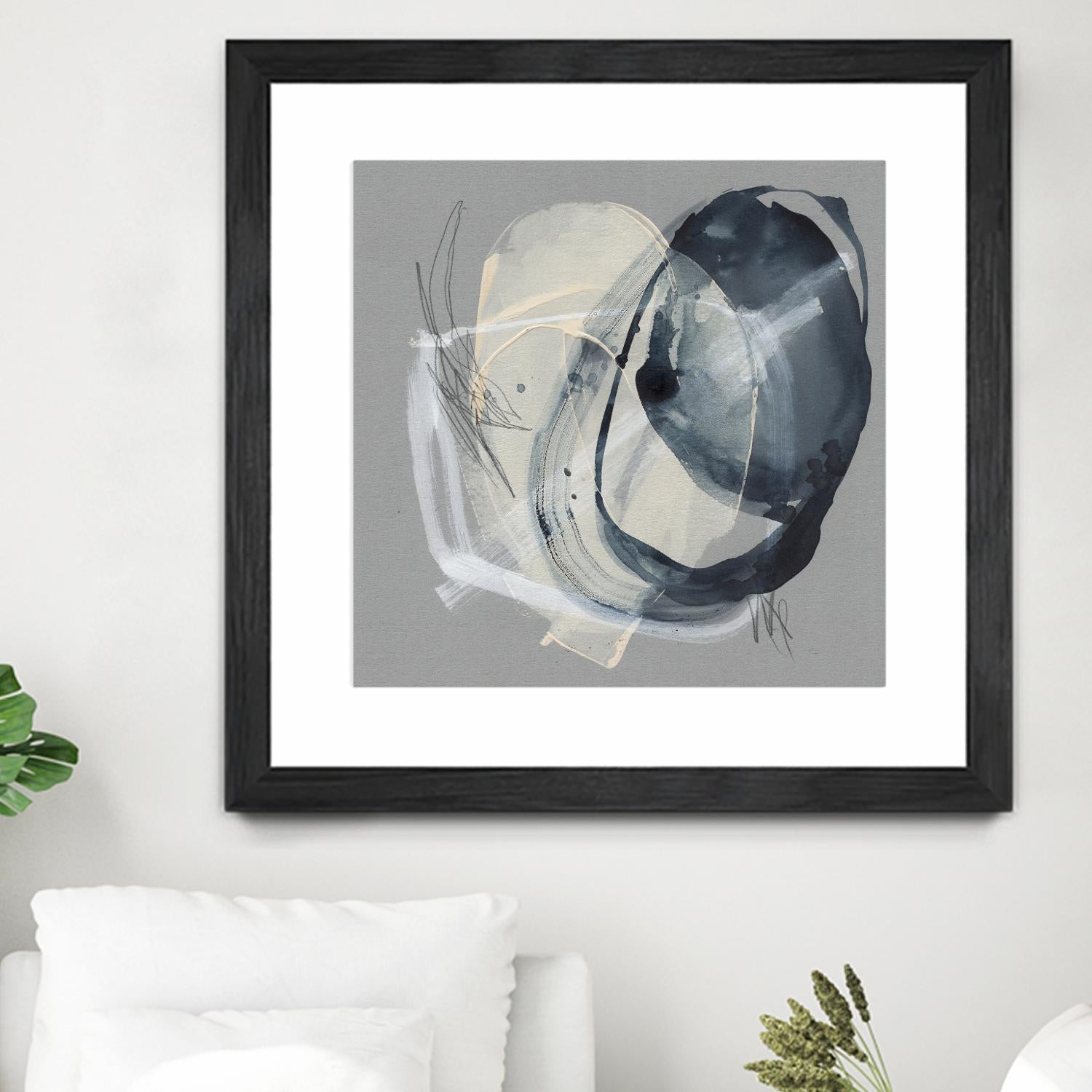 Tandem Loops II by Jennifer Goldberger on GIANT ART - beige abstract abstract