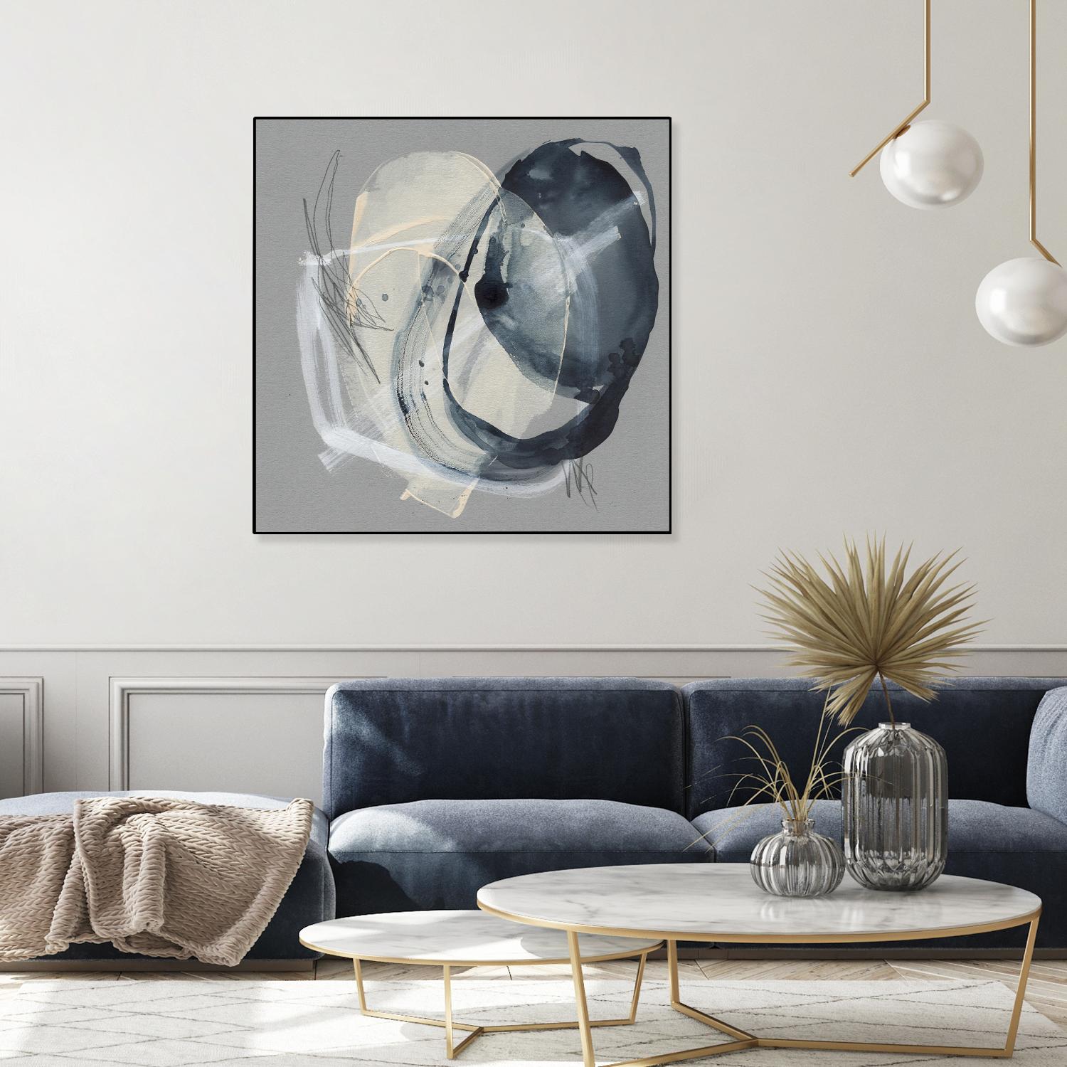 Tandem Loops II by Jennifer Goldberger on GIANT ART - beige abstract abstract