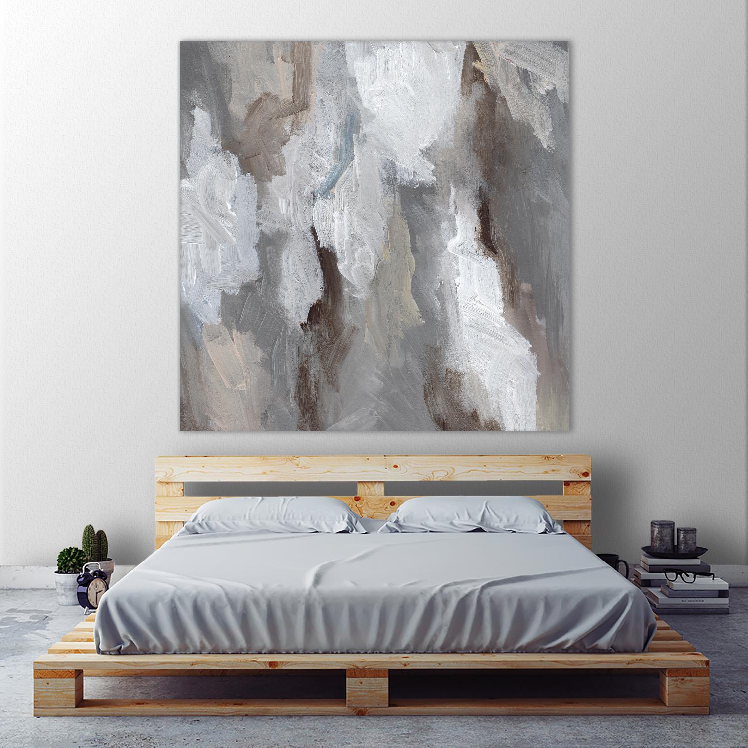 Cloudy Shapes I by Jennifer Parker on GIANT ART - beige abstract