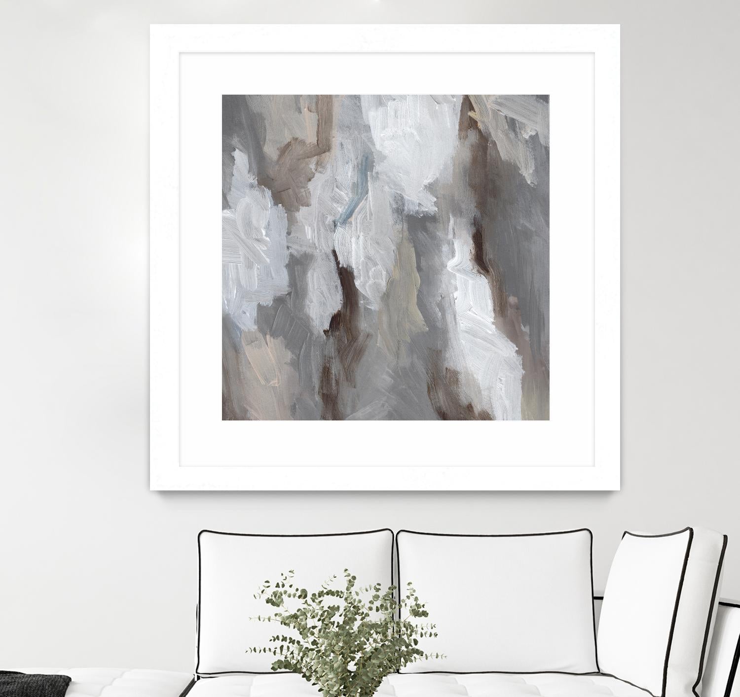 Cloudy Shapes I by Jennifer Parker on GIANT ART - beige abstract