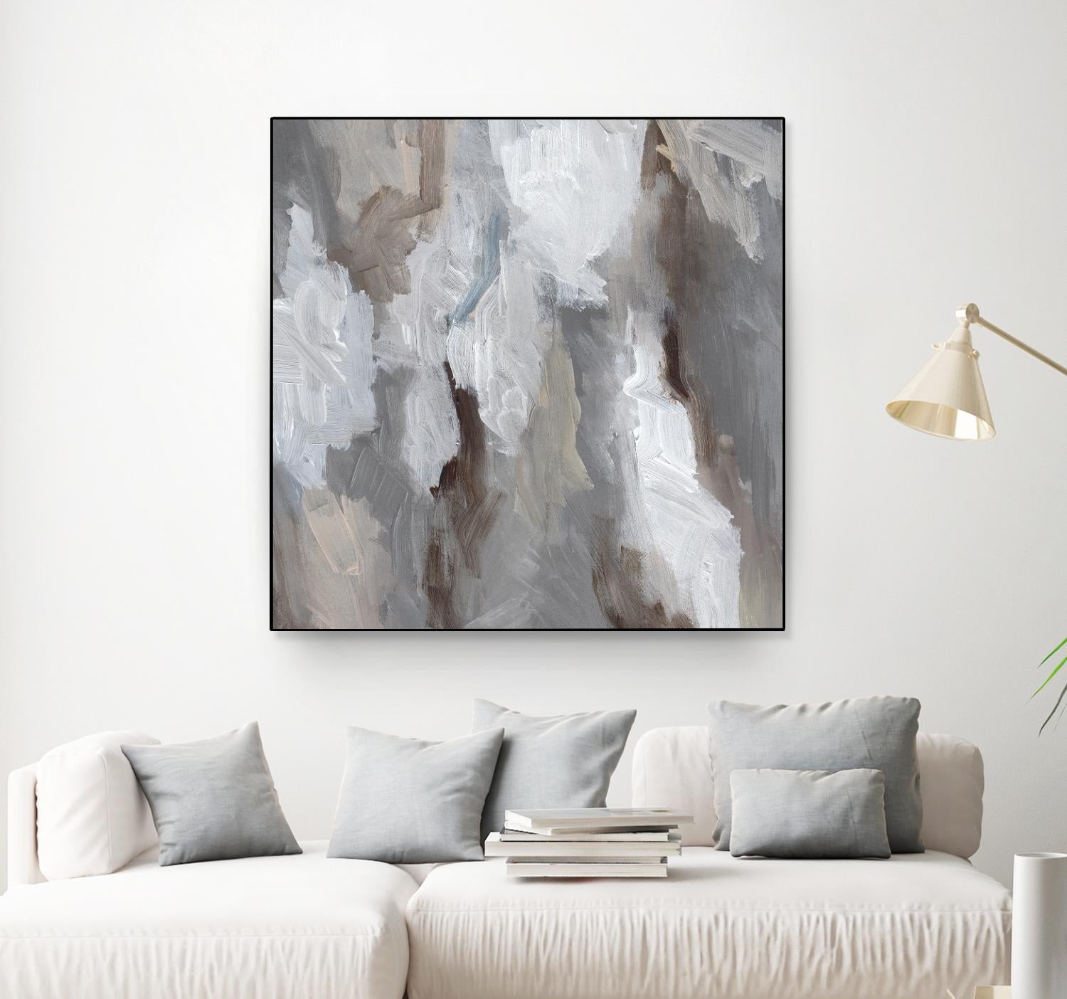 Cloudy Shapes I by Jennifer Parker on GIANT ART - beige abstract