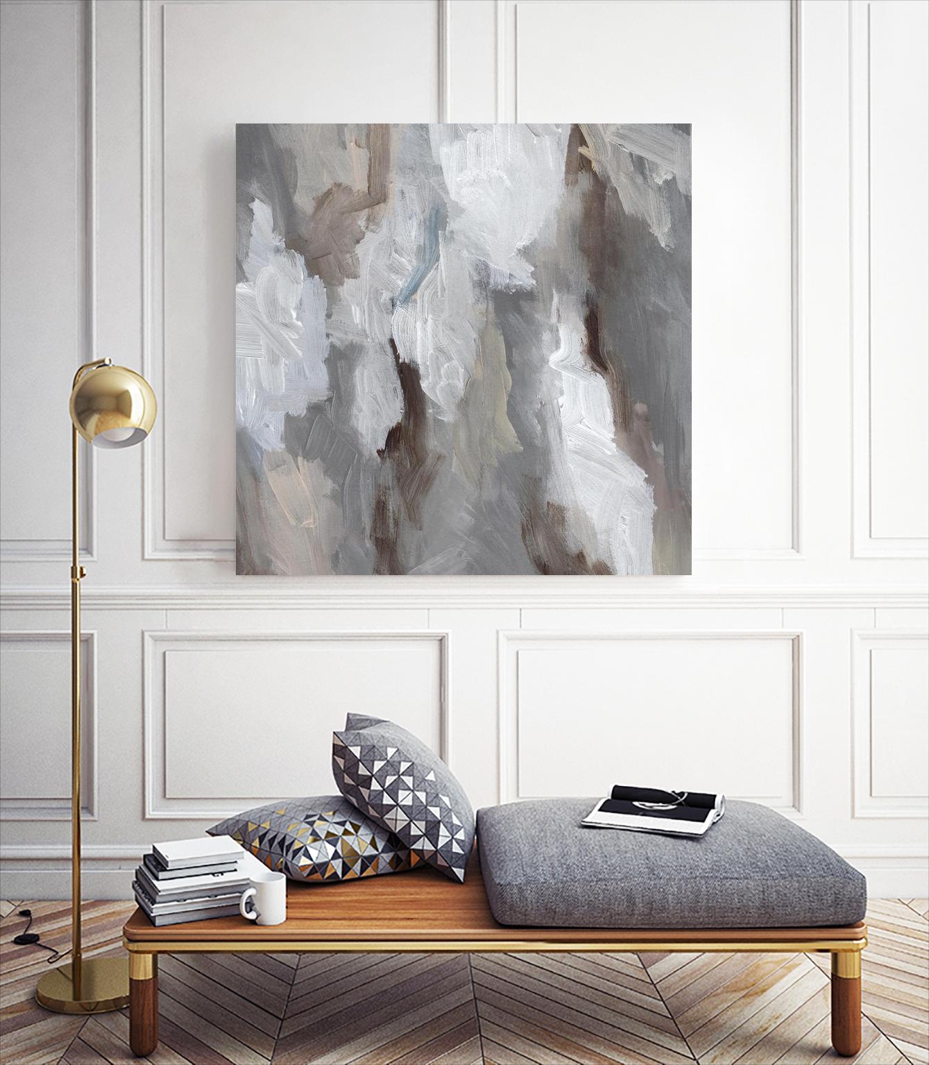 Cloudy Shapes I by Jennifer Parker on GIANT ART - beige abstract