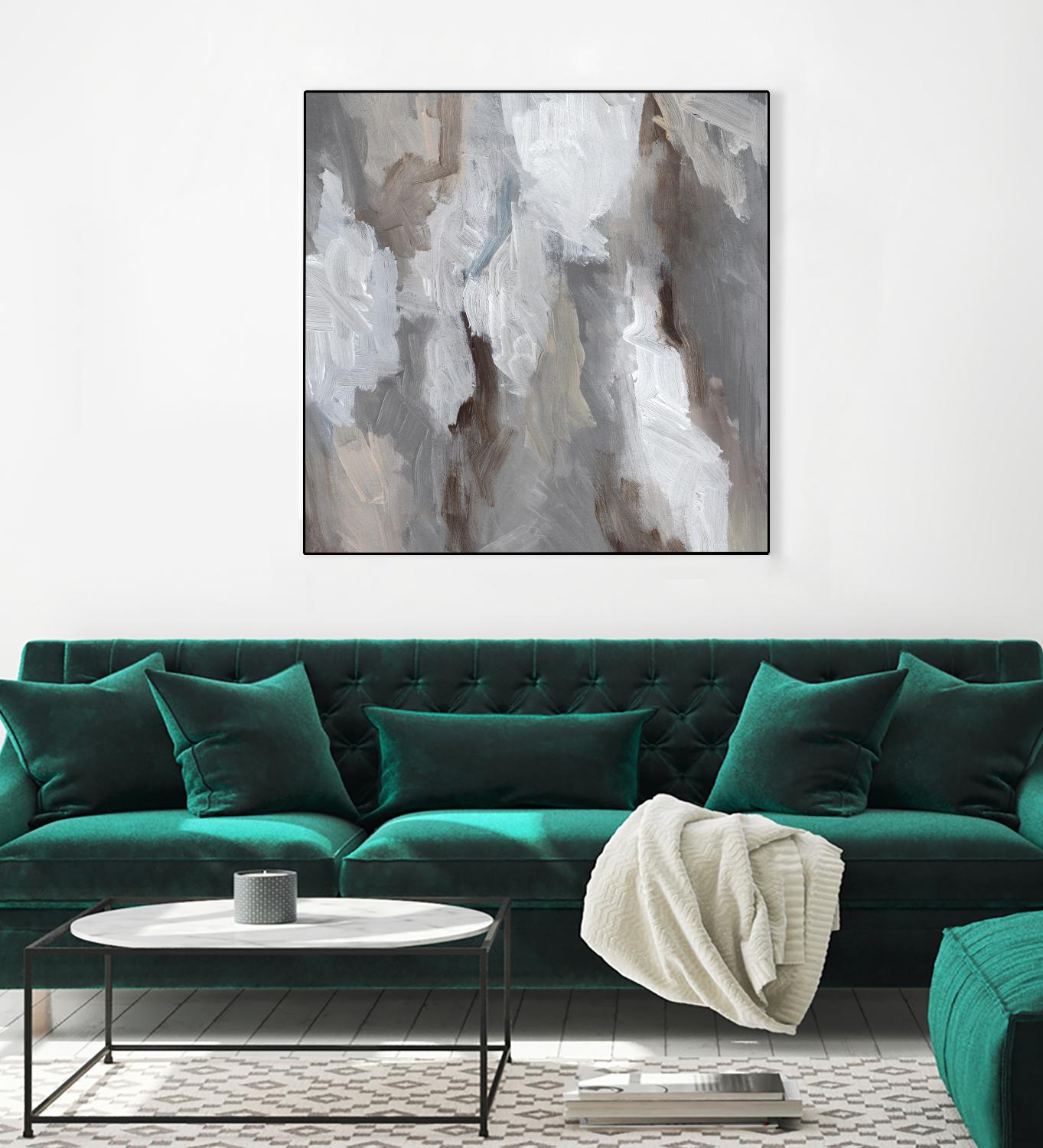 Cloudy Shapes I by Jennifer Parker on GIANT ART - beige abstract