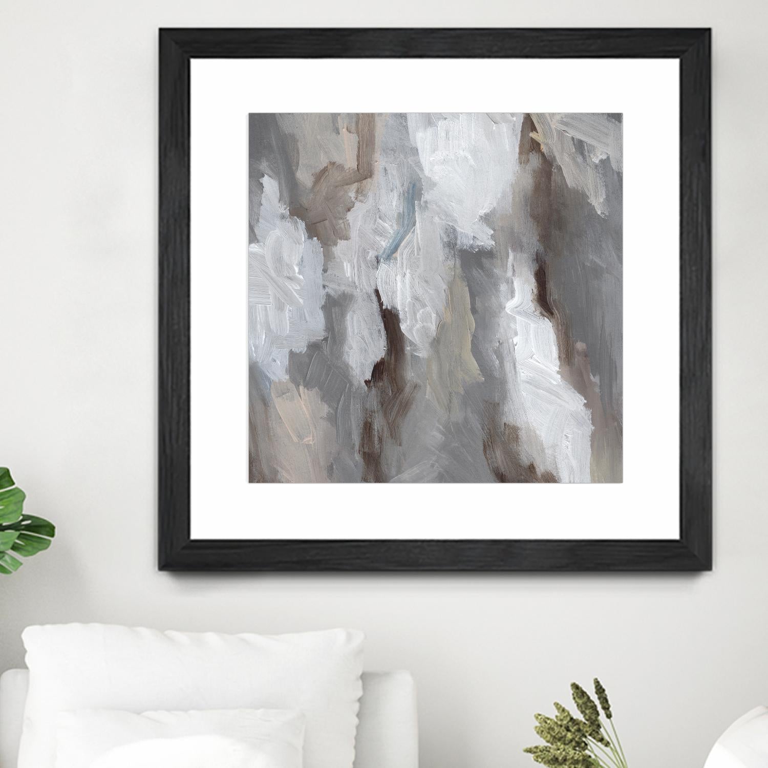 Cloudy Shapes I by Jennifer Parker on GIANT ART - beige abstract