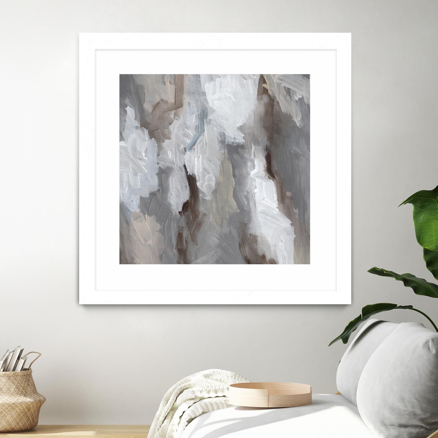 Cloudy Shapes I by Jennifer Parker on GIANT ART - beige abstract
