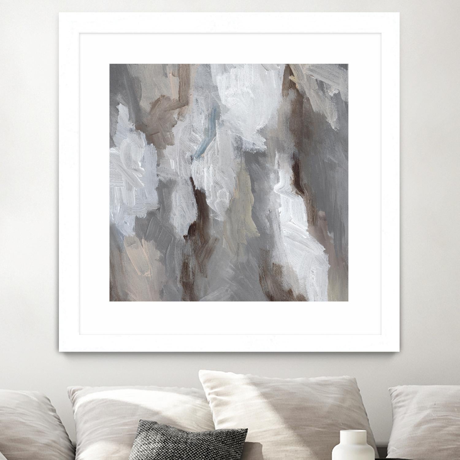 Cloudy Shapes I by Jennifer Parker on GIANT ART - beige abstract