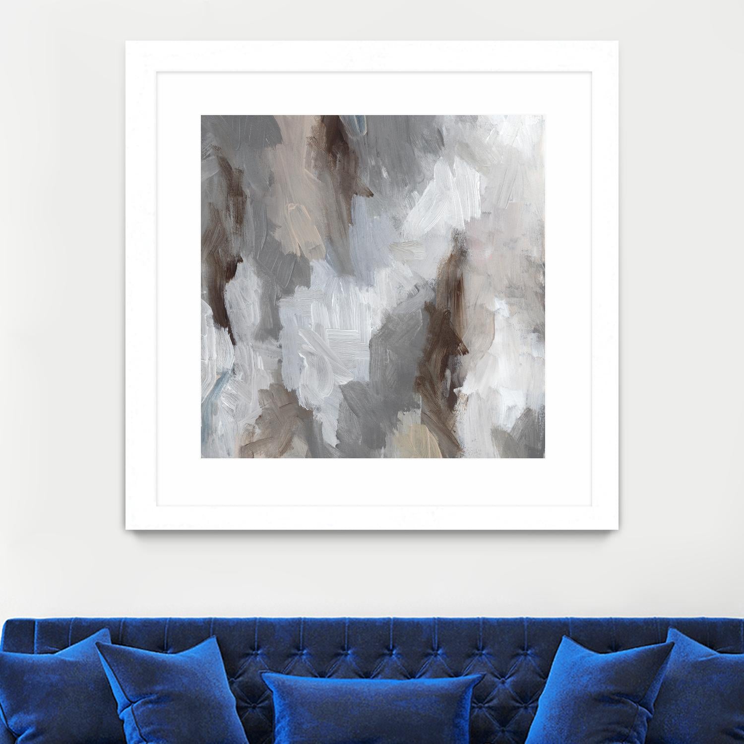 Cloudy Shapes II by Jennifer Parker on GIANT ART - white abstract abstract