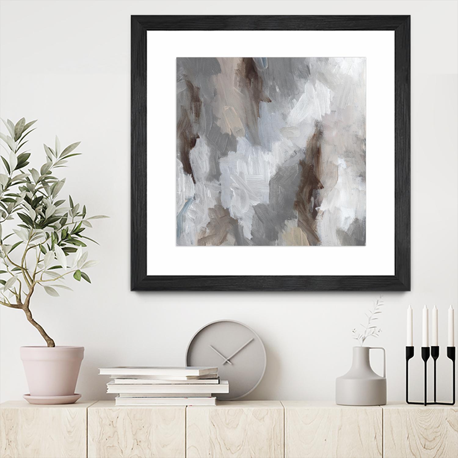Cloudy Shapes II by Jennifer Parker on GIANT ART - white abstract abstract