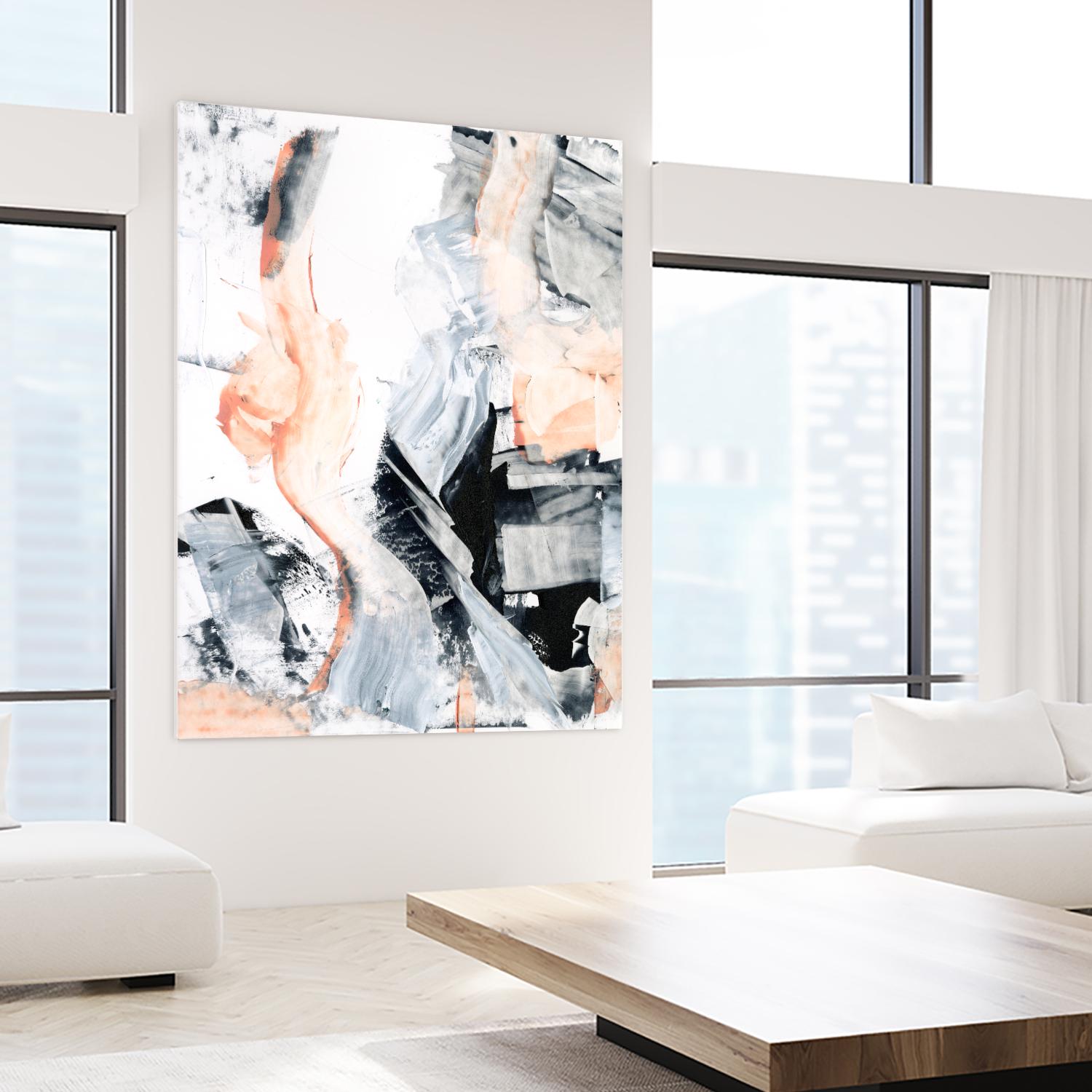 Blush Flame I by Ethan Harper on GIANT ART - white abstract