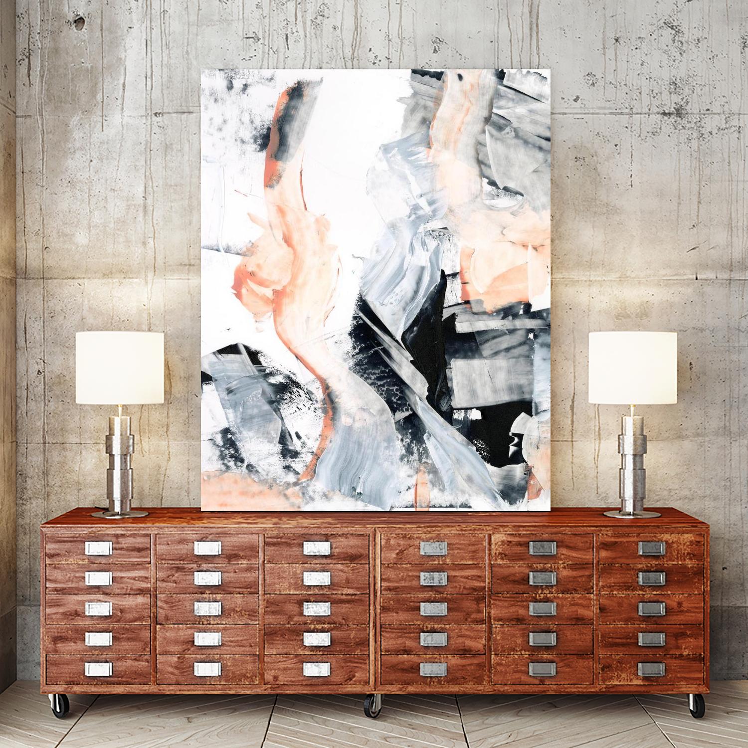 Blush Flame I by Ethan Harper on GIANT ART - white abstract