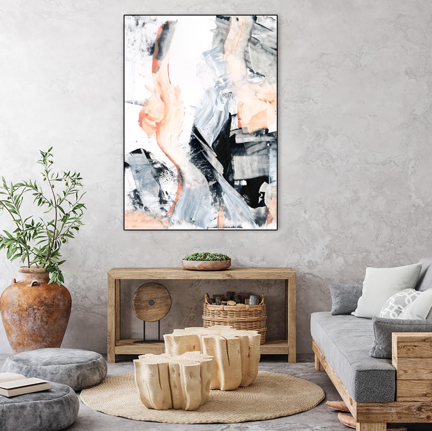 Blush Flame I by Ethan Harper on GIANT ART - white abstract