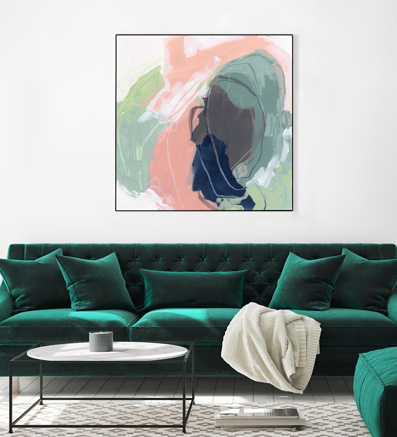 Circle Side I by June Vess on GIANT ART - pink abstract abstract