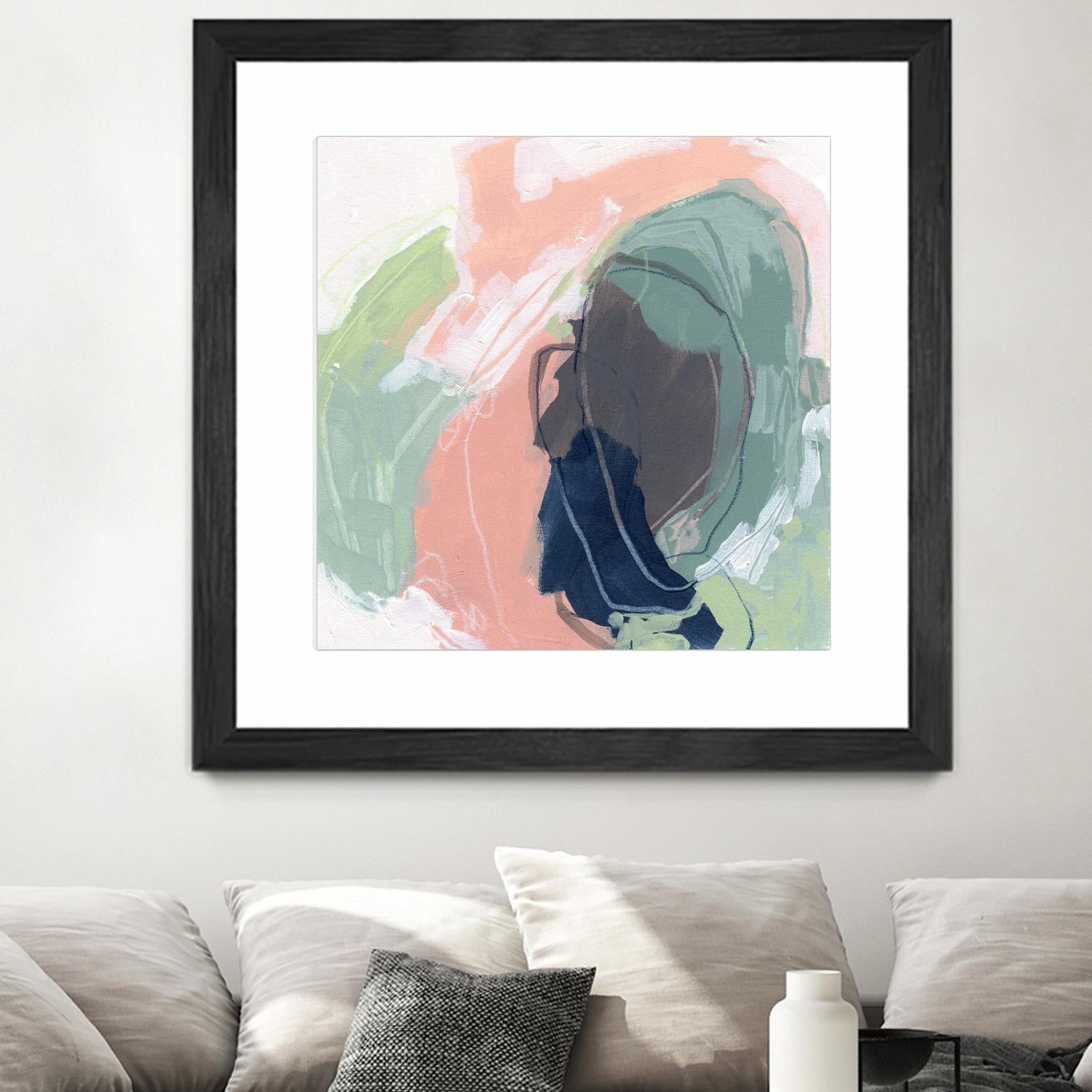 Circle Side I by June Vess on GIANT ART - pink abstract abstract