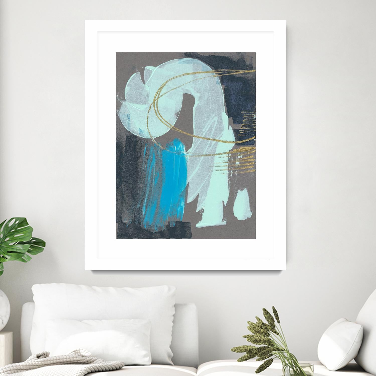 Swivel I by Jennifer Goldberger on GIANT ART - gold abstract abstract