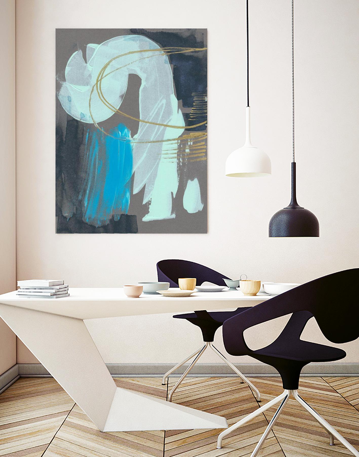 Swivel I by Jennifer Goldberger on GIANT ART - gold abstract abstract