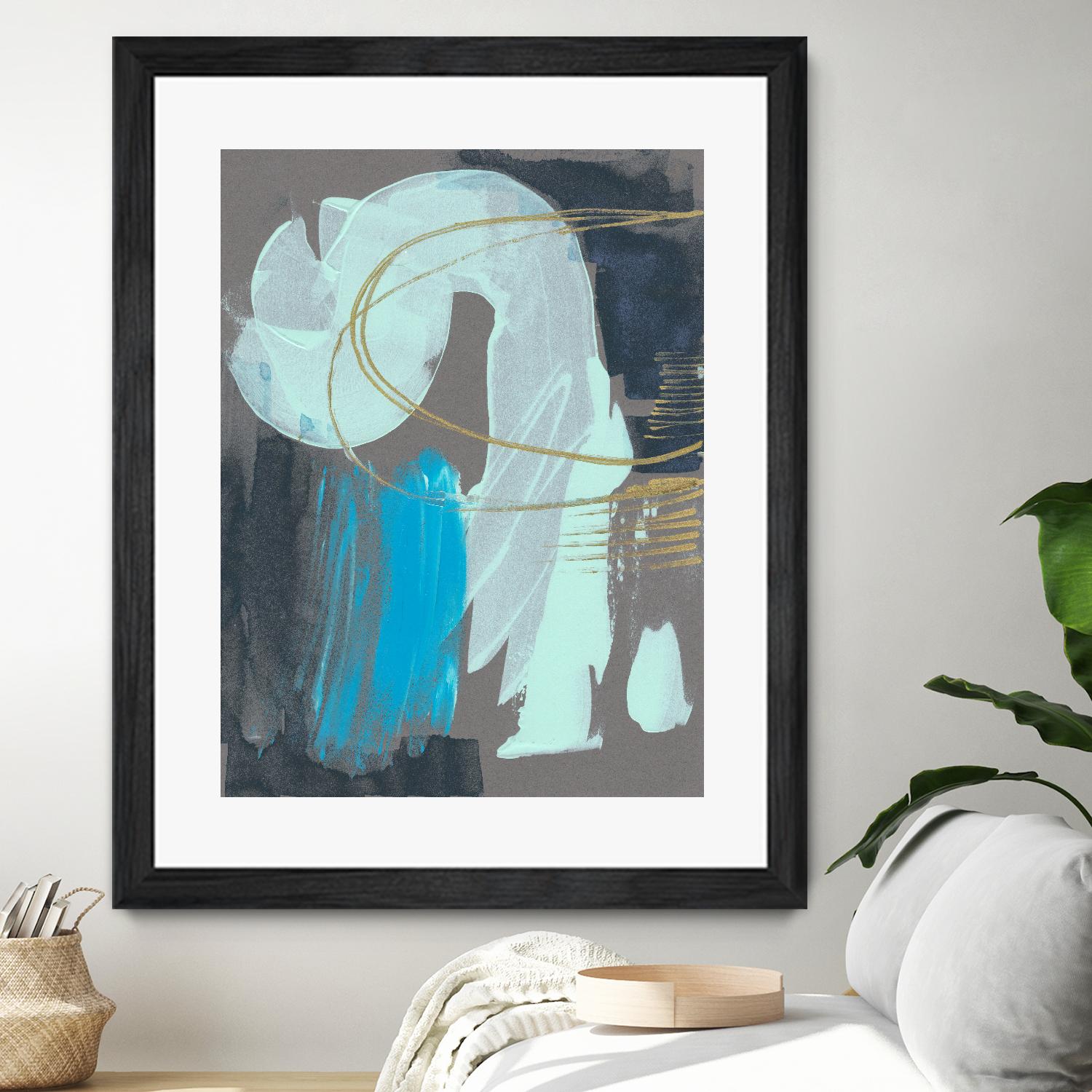 Swivel I by Jennifer Goldberger on GIANT ART - gold abstract abstract
