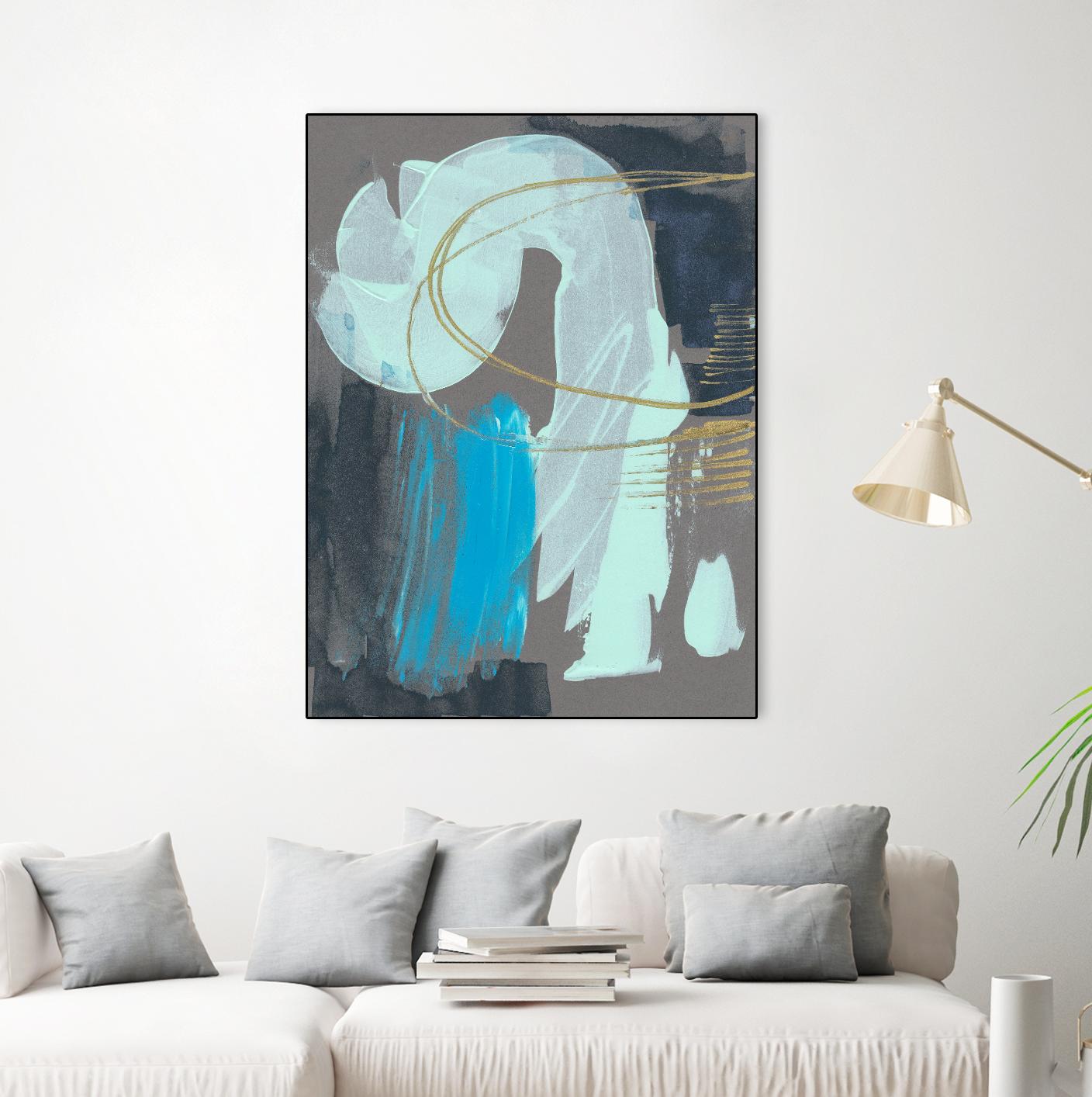 Swivel I by Jennifer Goldberger on GIANT ART - gold abstract abstract