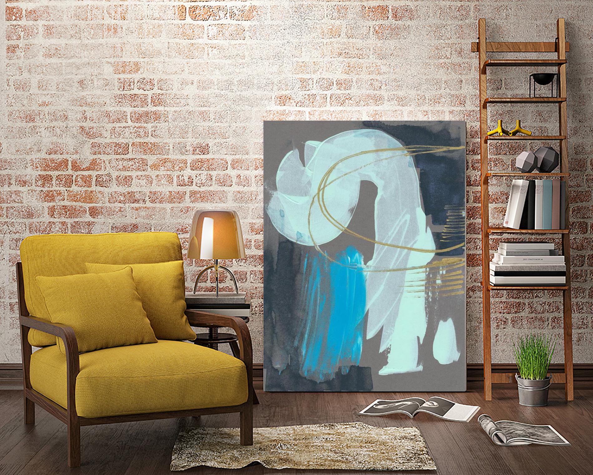 Swivel I by Jennifer Goldberger on GIANT ART - gold abstract abstract