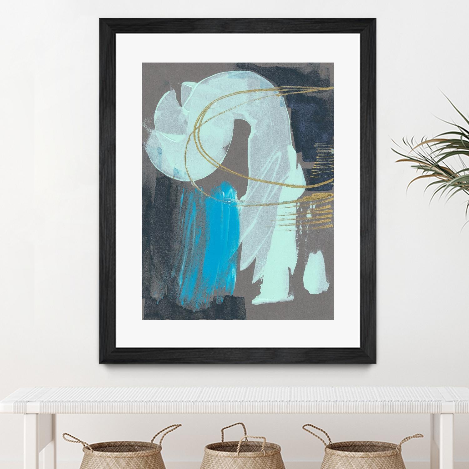 Swivel I by Jennifer Goldberger on GIANT ART - gold abstract abstract