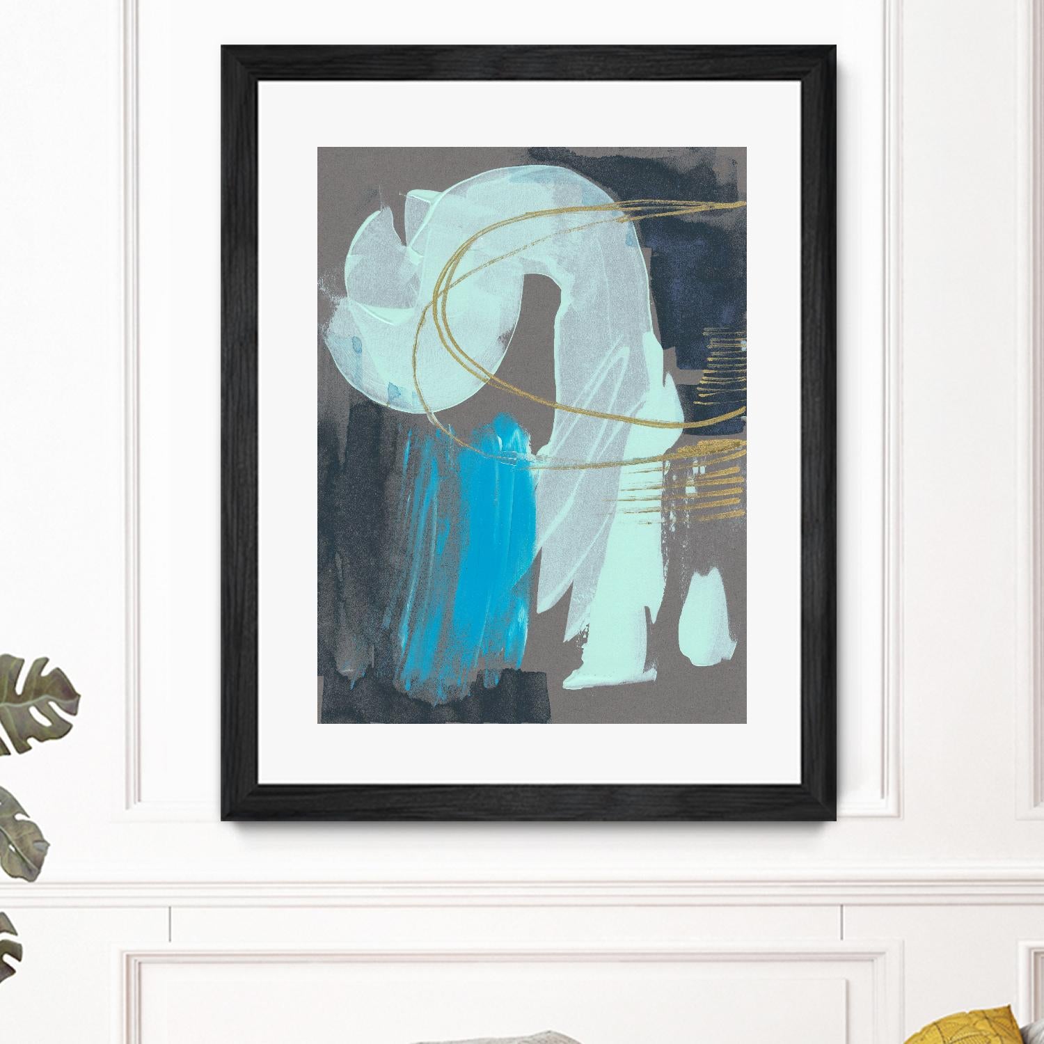 Swivel I by Jennifer Goldberger on GIANT ART - gold abstract abstract