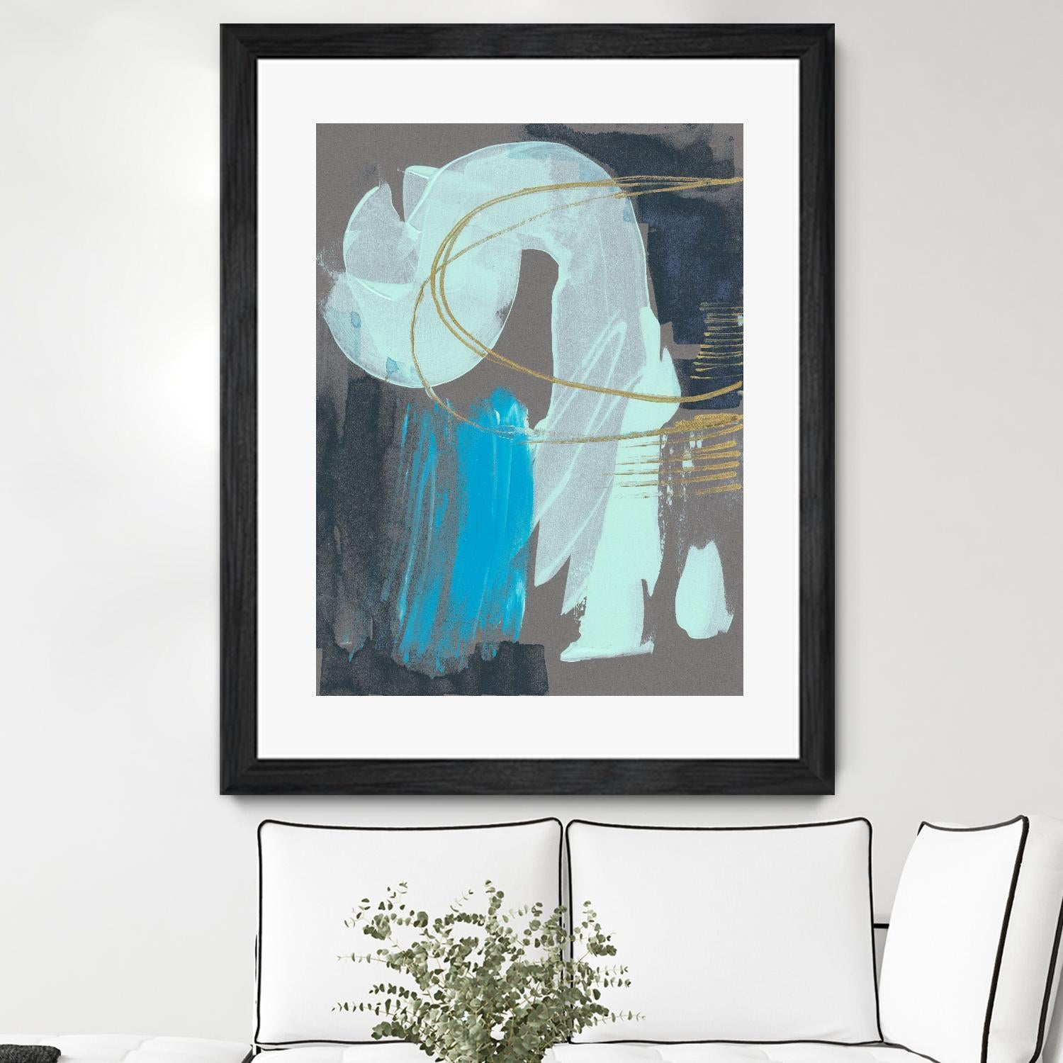 Swivel I by Jennifer Goldberger on GIANT ART - gold abstract abstract