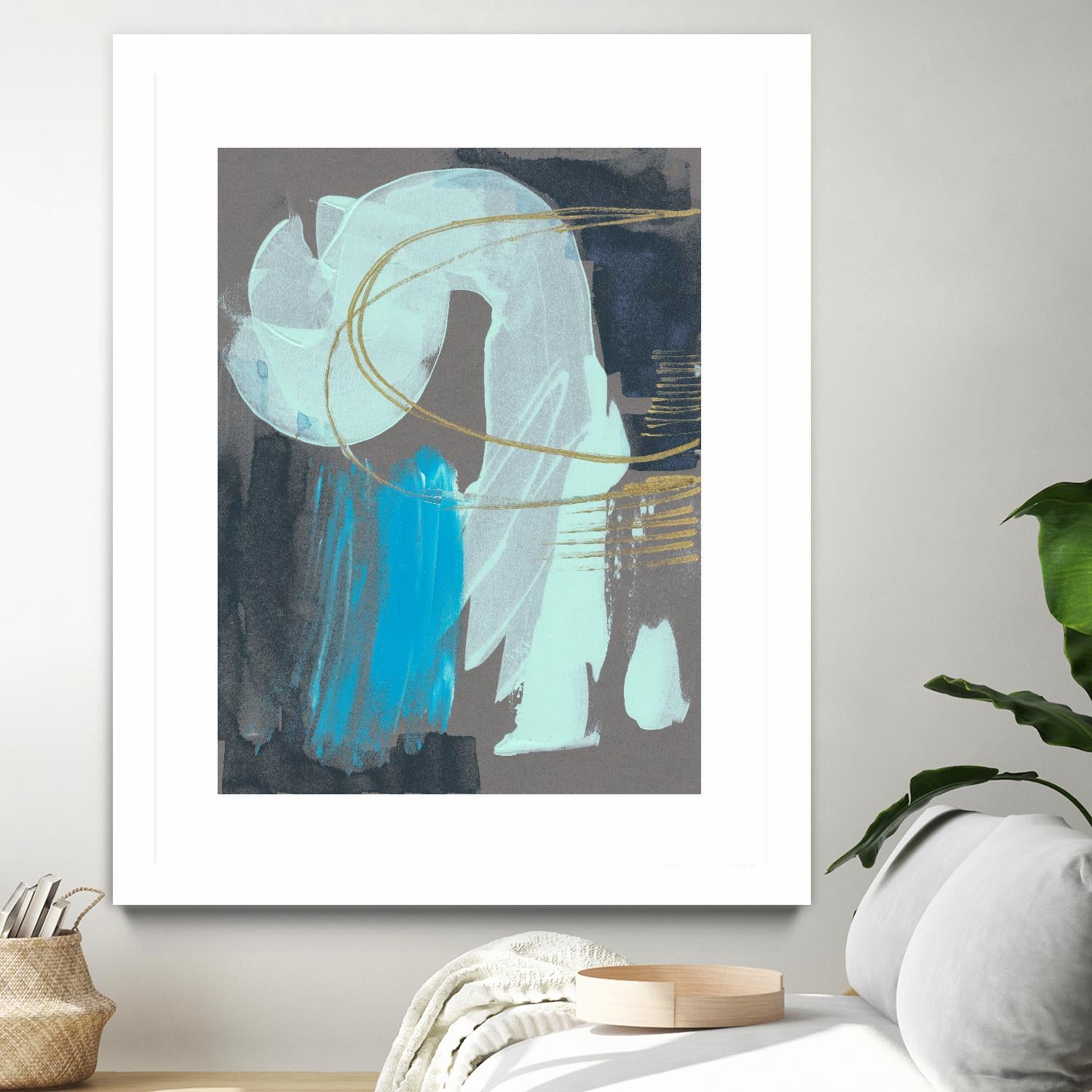 Swivel I by Jennifer Goldberger on GIANT ART - gold abstract abstract