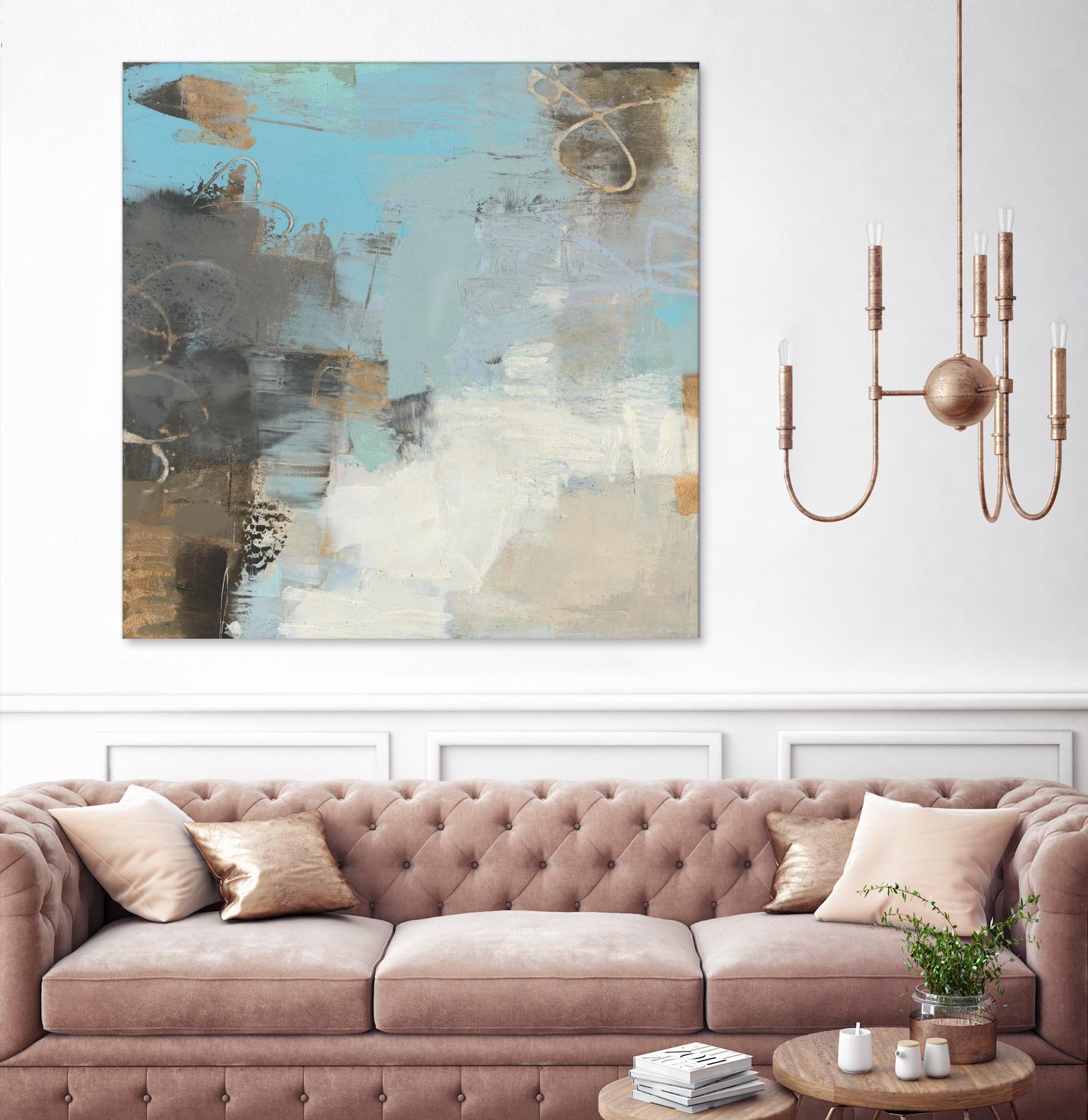 Printed Thither II by Sue Jachimiec on GIANT ART - gold abstract