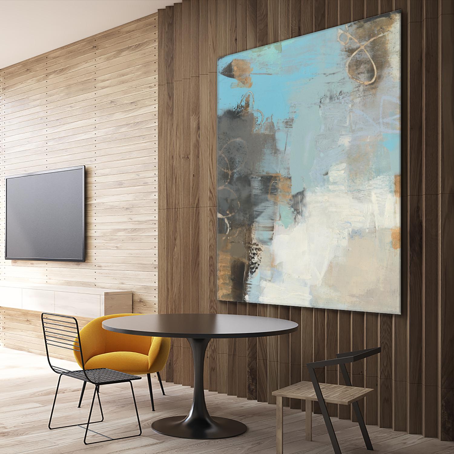 Printed Thither II by Sue Jachimiec on GIANT ART - gold abstract