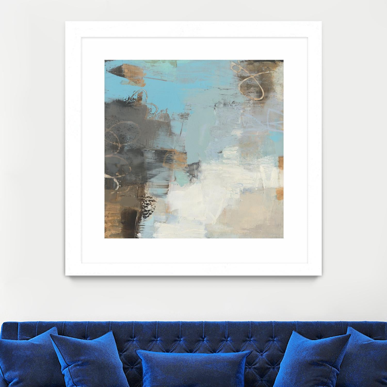 Printed Thither II by Sue Jachimiec on GIANT ART - gold abstract