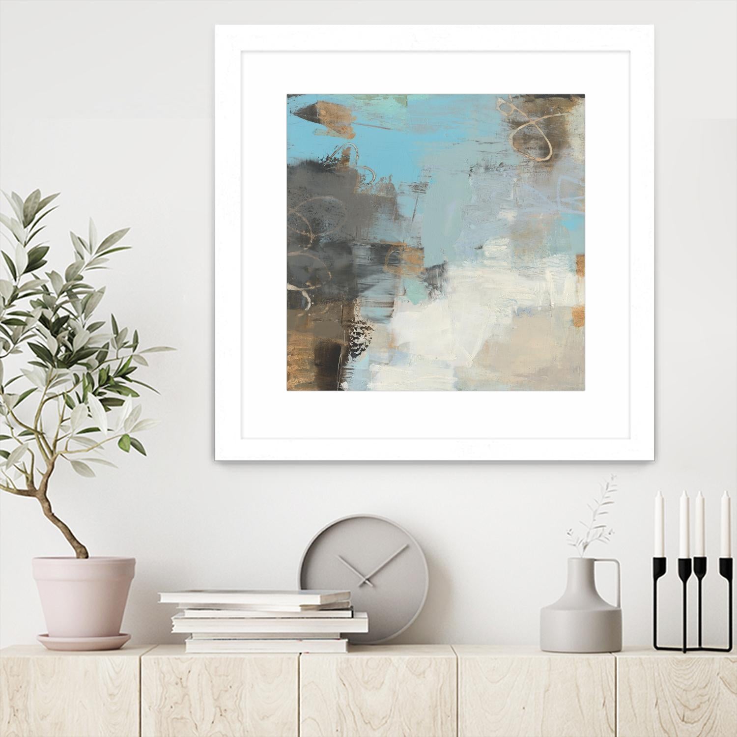 Printed Thither II by Sue Jachimiec on GIANT ART - gold abstract