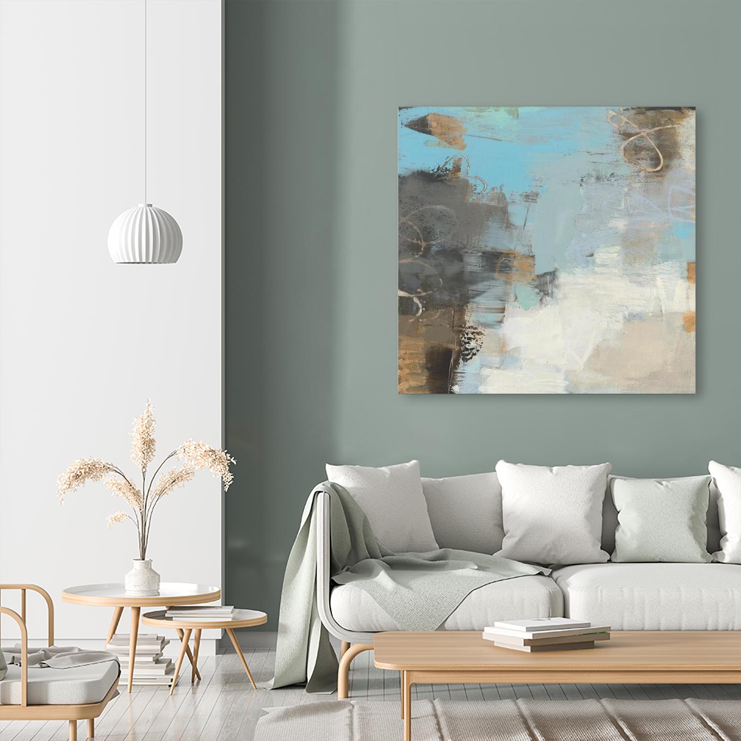 Printed Thither II by Sue Jachimiec on GIANT ART - gold abstract