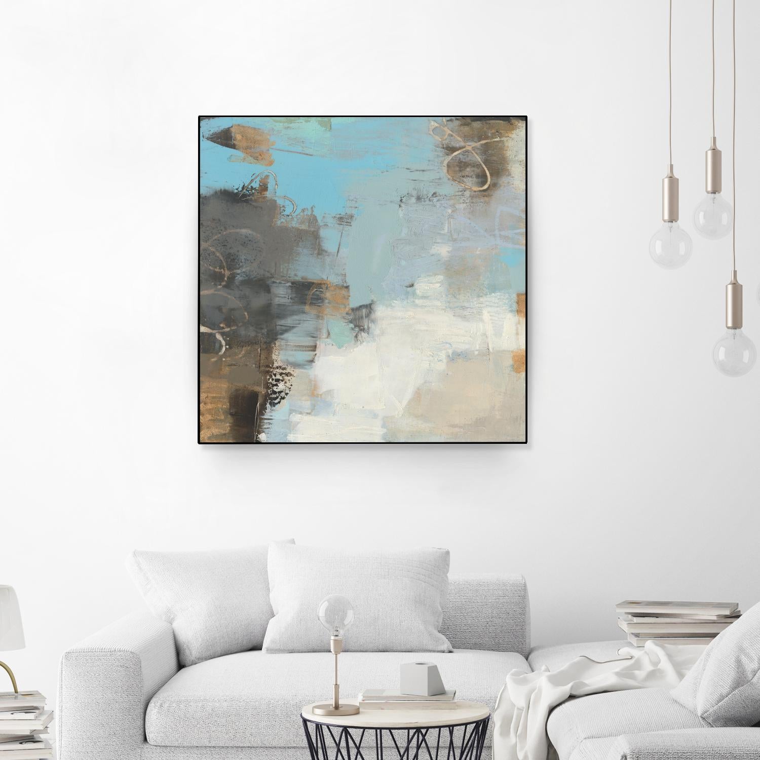 Printed Thither II by Sue Jachimiec on GIANT ART - gold abstract