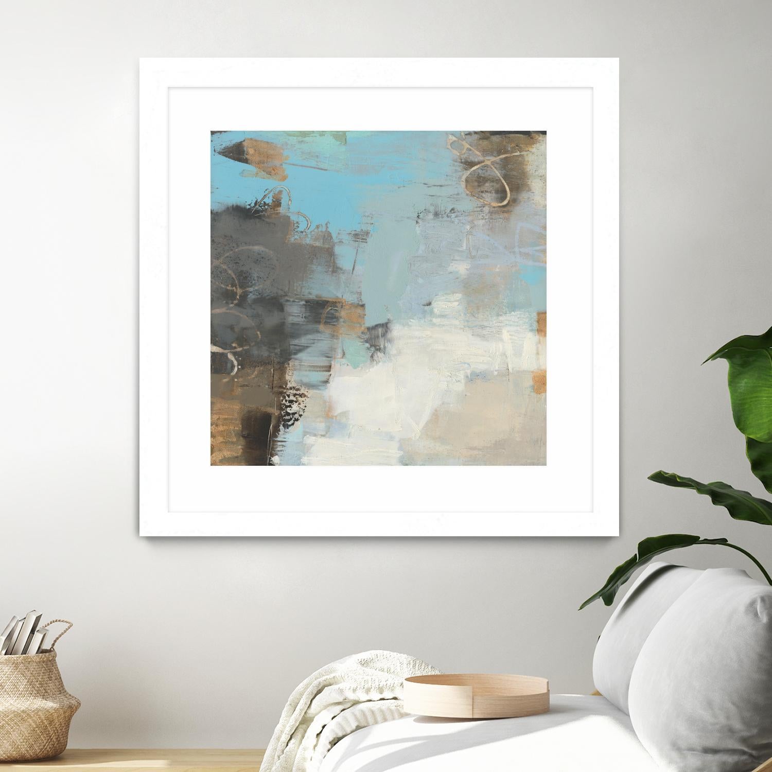 Printed Thither II by Sue Jachimiec on GIANT ART - gold abstract