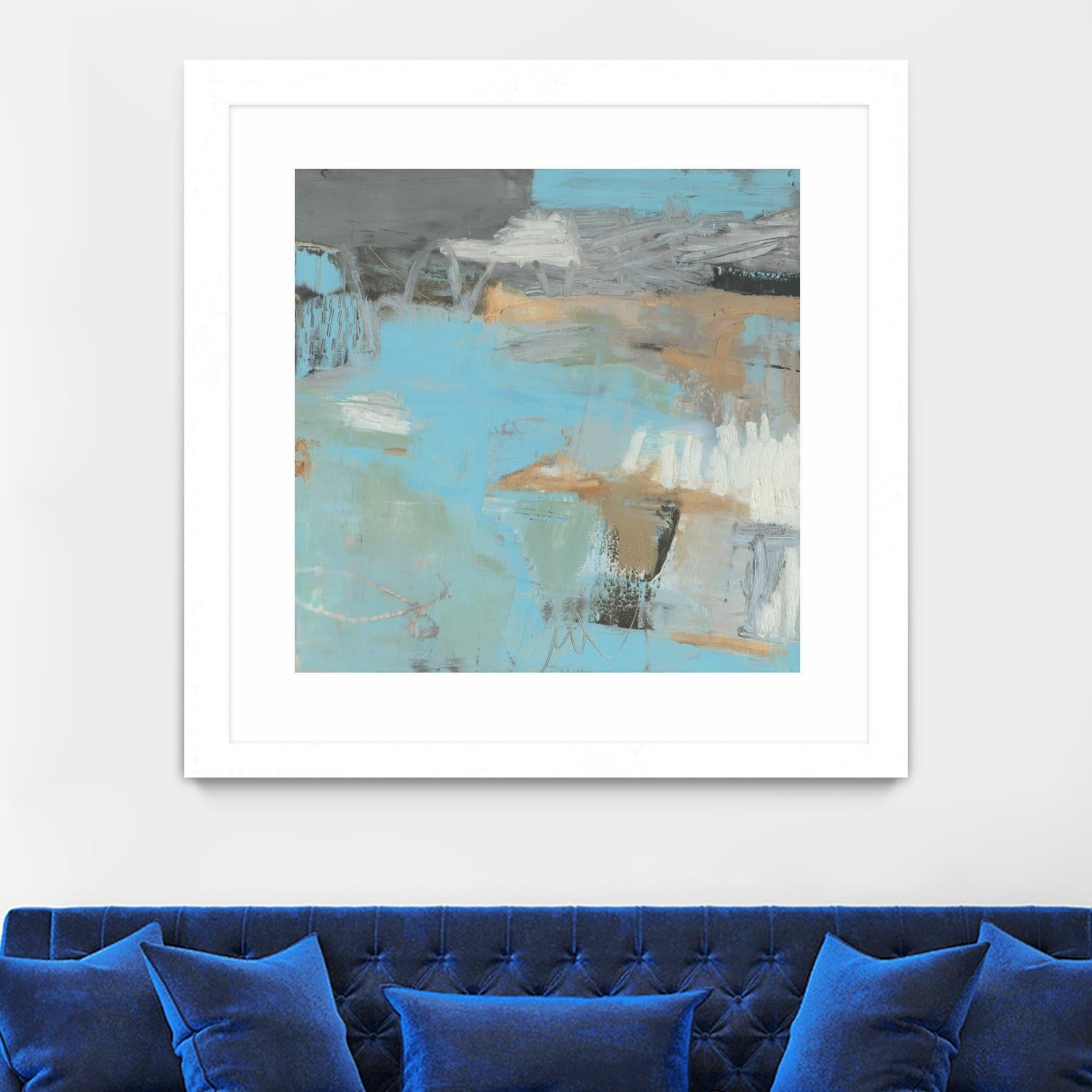 Printed Thither III by Sue Jachimiec on GIANT ART - beige abstract