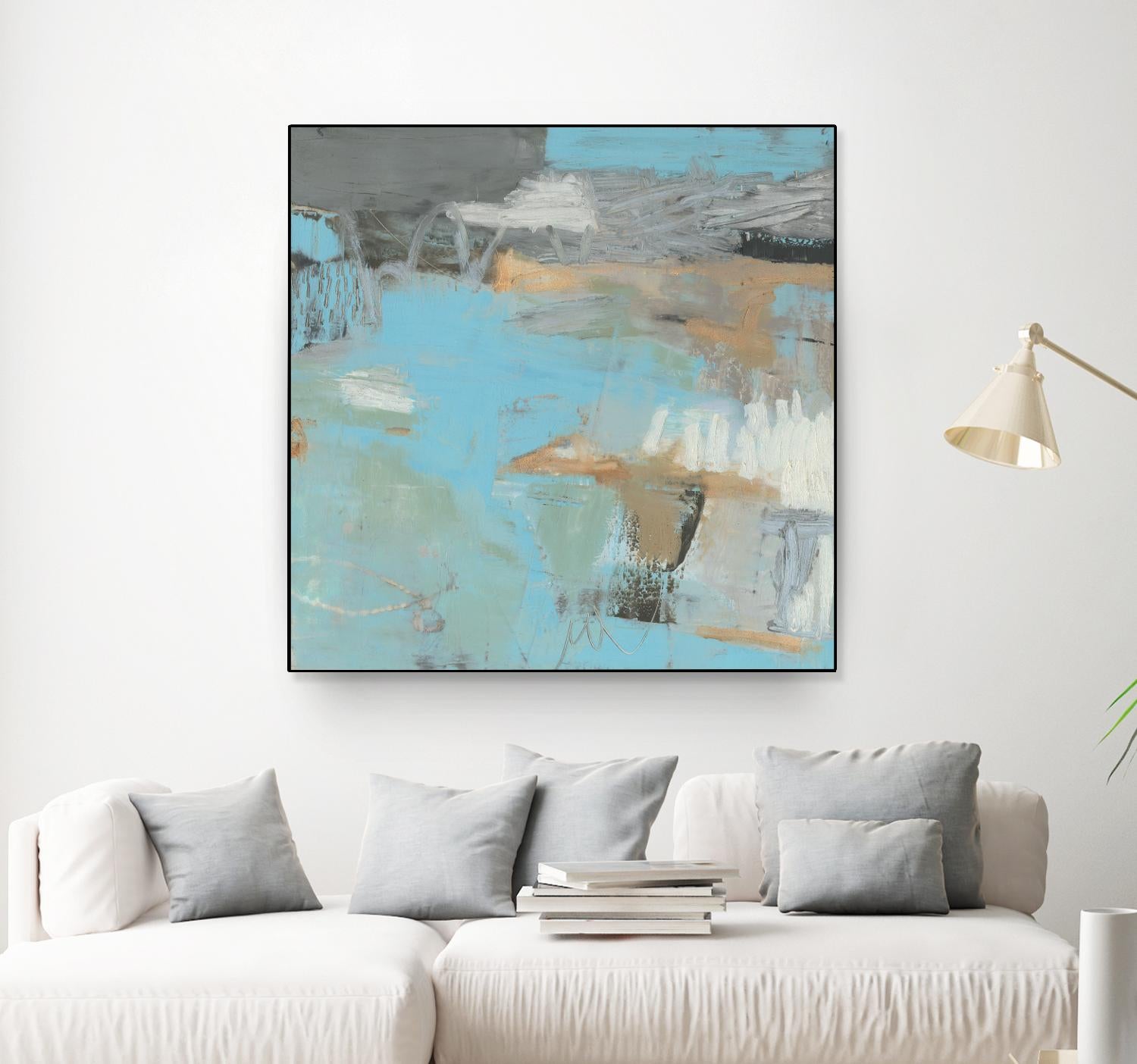 Printed Thither III by Sue Jachimiec on GIANT ART - beige abstract