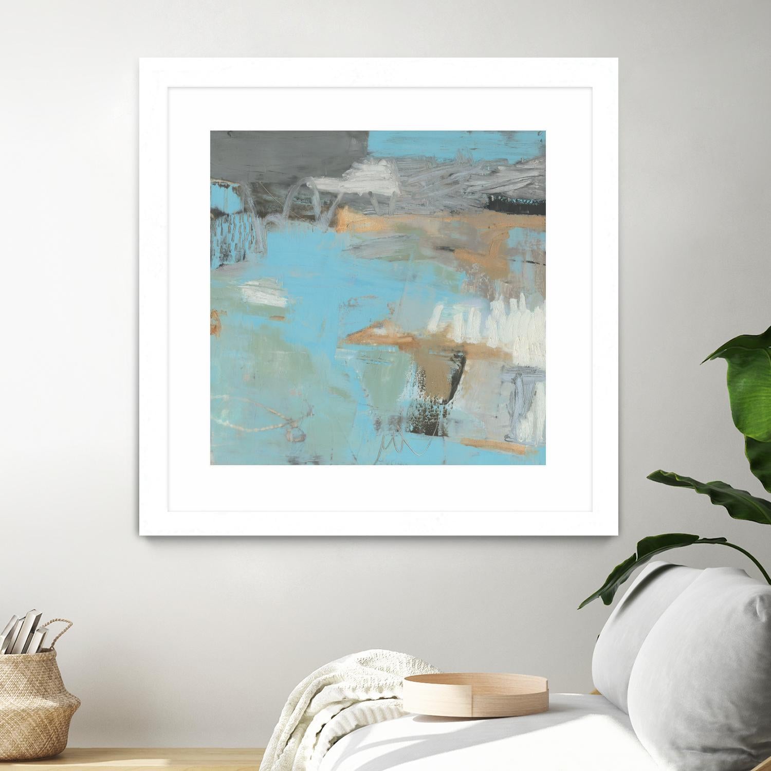 Printed Thither III by Sue Jachimiec on GIANT ART - beige abstract