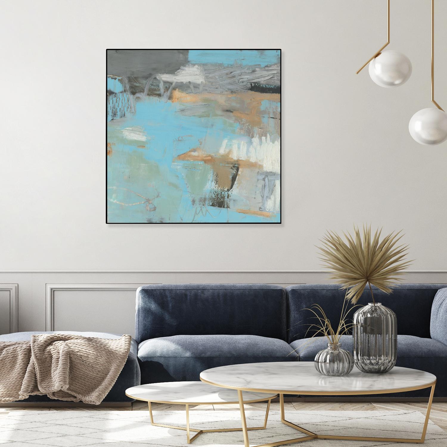 Printed Thither III by Sue Jachimiec on GIANT ART - beige abstract