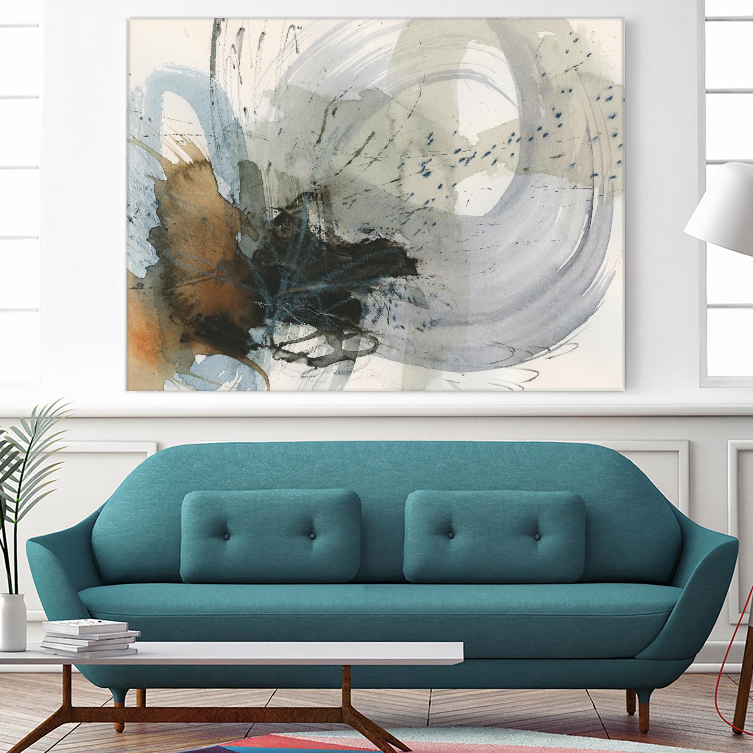Orbital Burst II by Victoria Barnes on GIANT ART - beige abstract