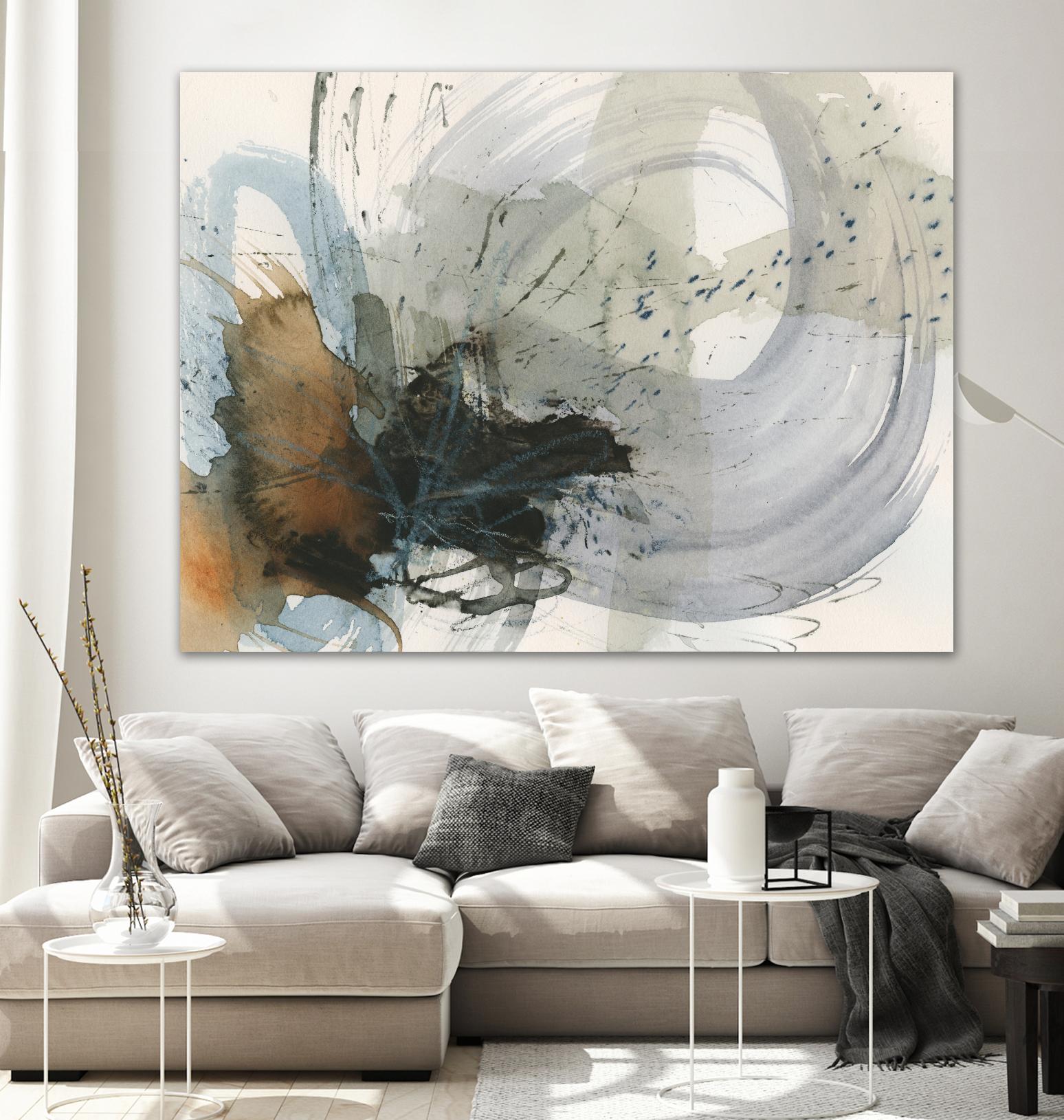 Orbital Burst II by Victoria Barnes on GIANT ART - beige abstract