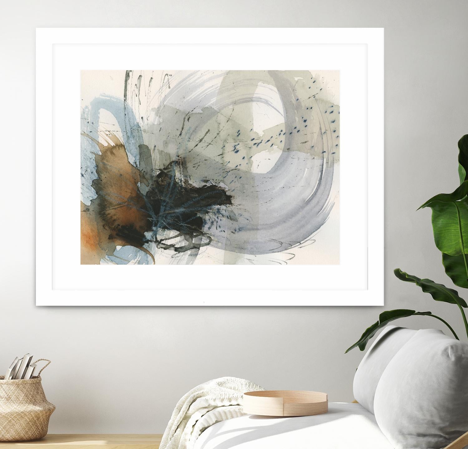 Orbital Burst II by Victoria Barnes on GIANT ART - beige abstract