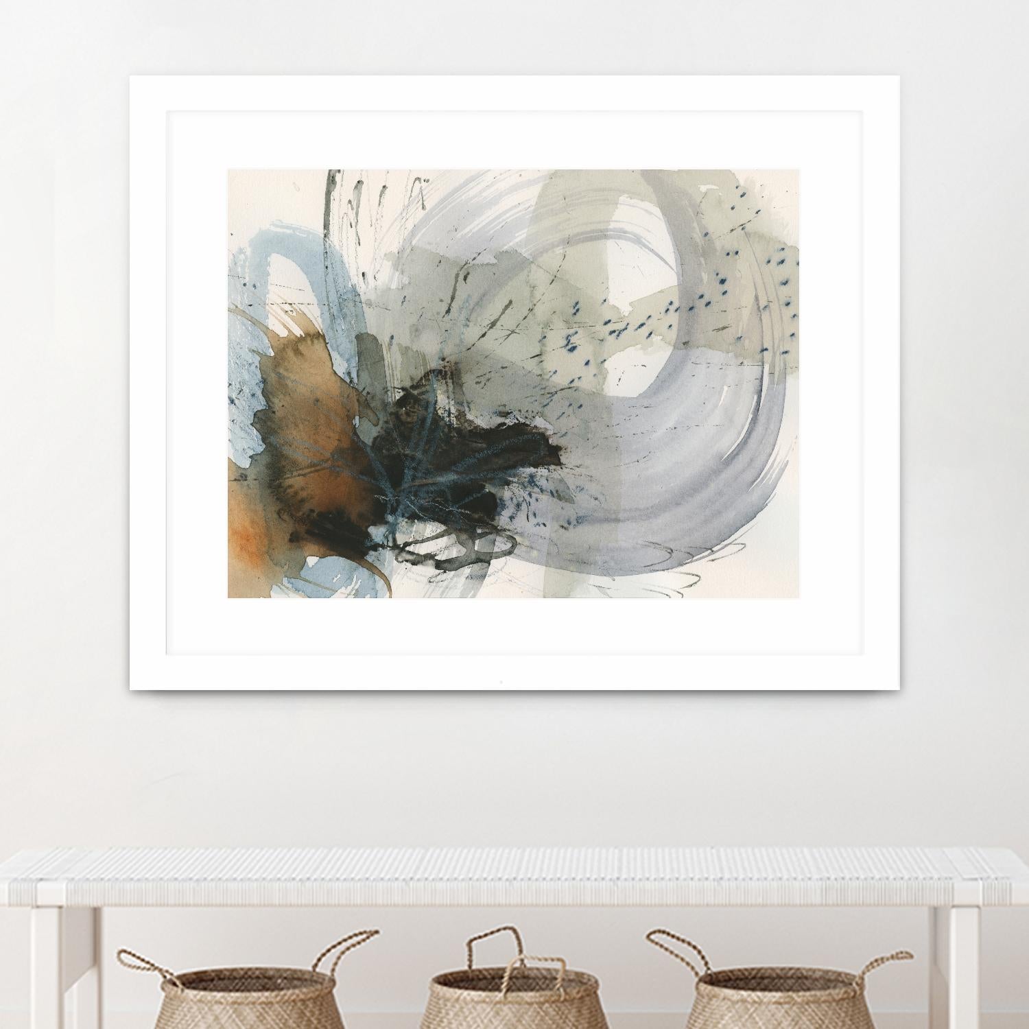 Orbital Burst II by Victoria Barnes on GIANT ART - beige abstract