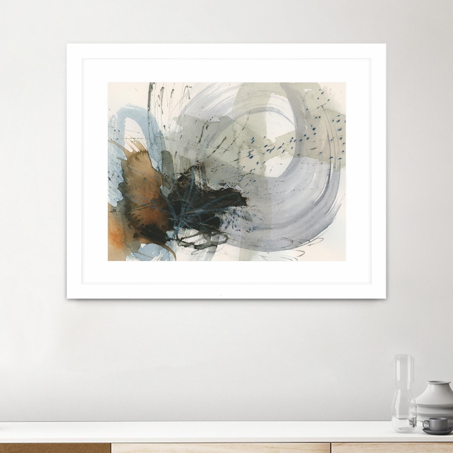 Orbital Burst II by Victoria Barnes on GIANT ART - beige abstract