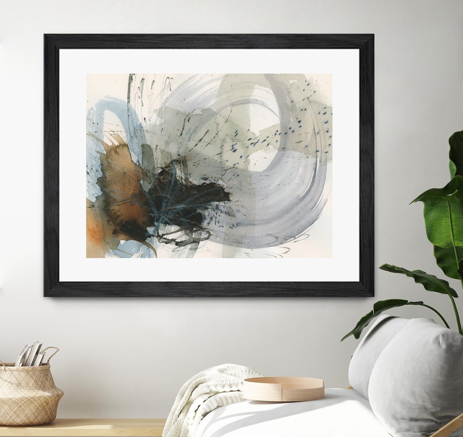 Orbital Burst II by Victoria Barnes on GIANT ART - beige abstract