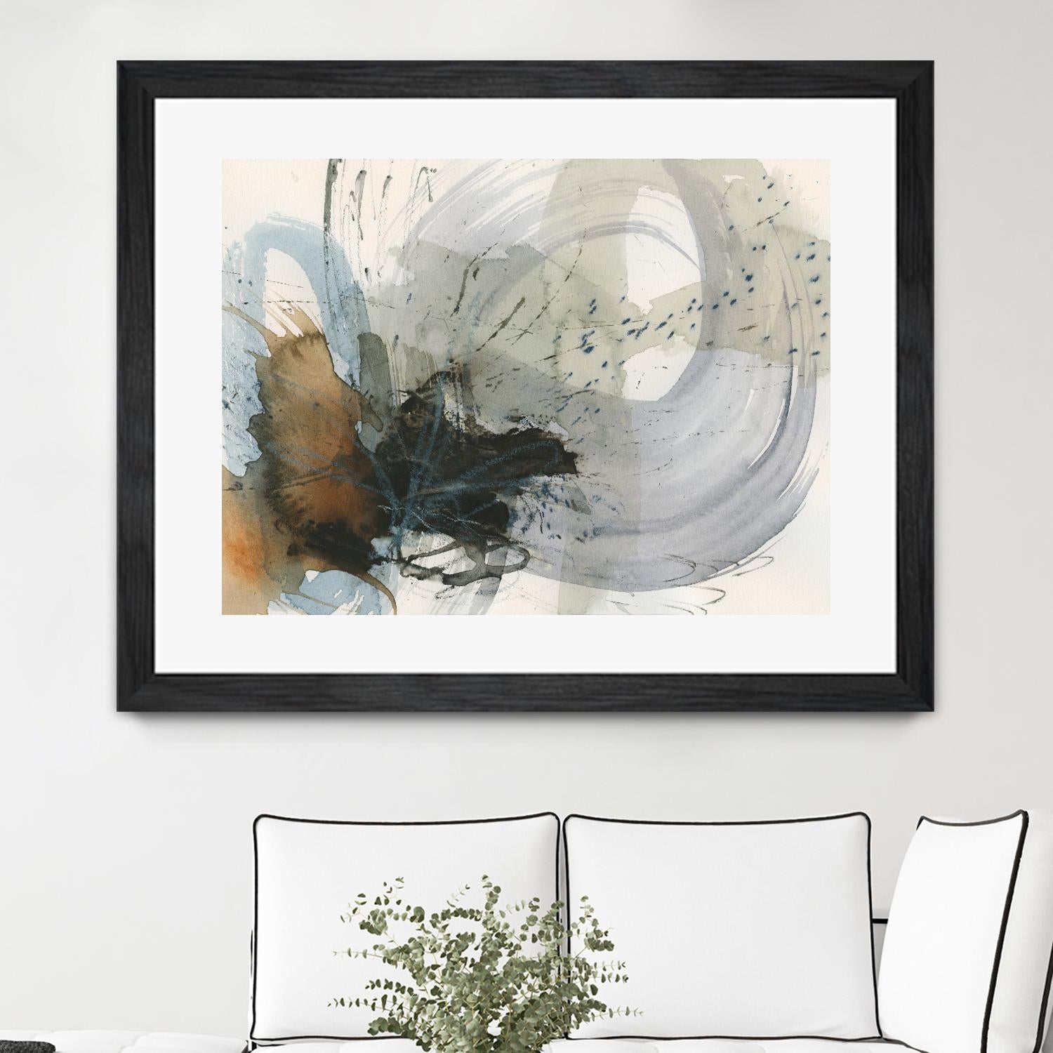 Orbital Burst II by Victoria Barnes on GIANT ART - beige abstract